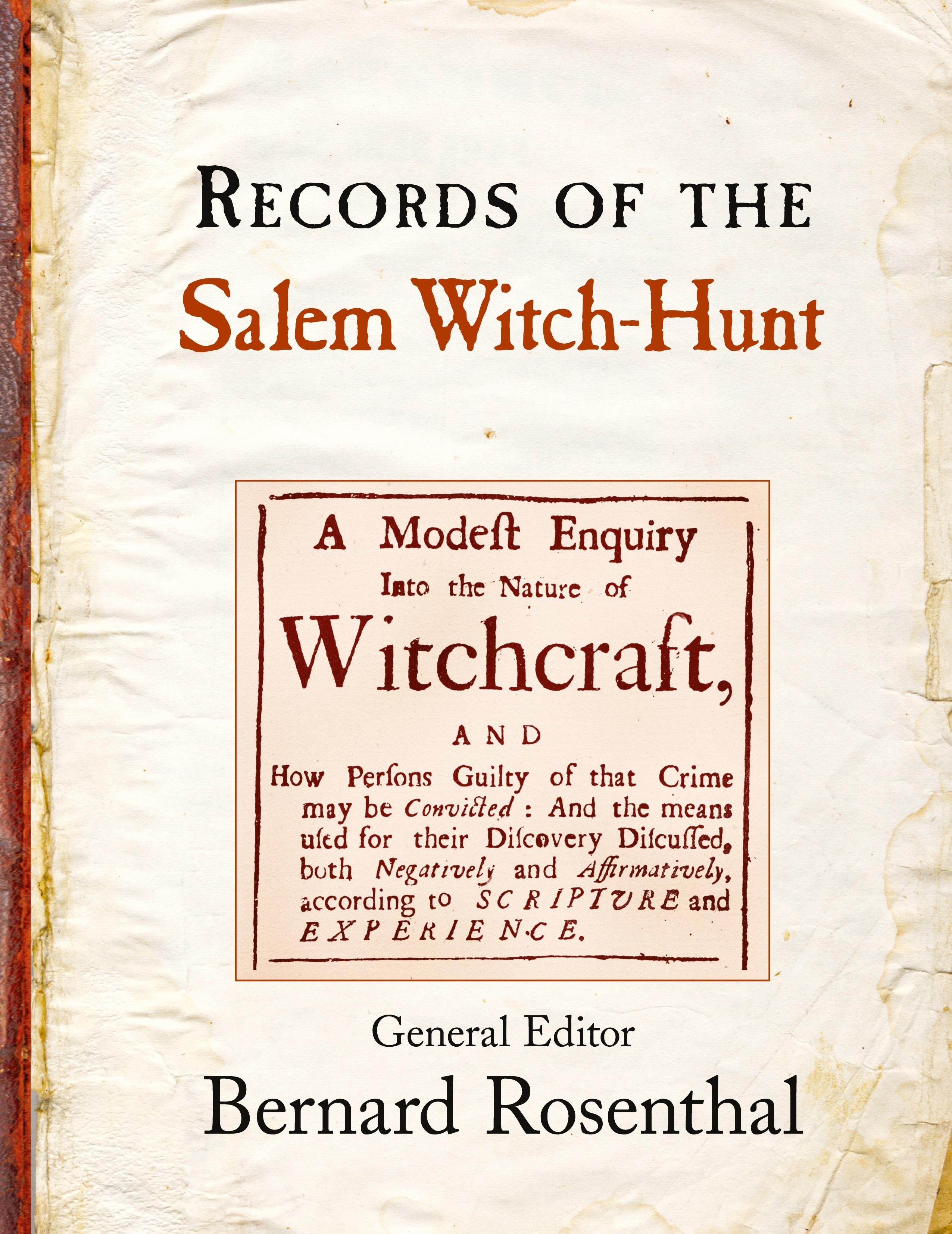 Vorderes Coverbild Records of the Salem Witch-Hunt