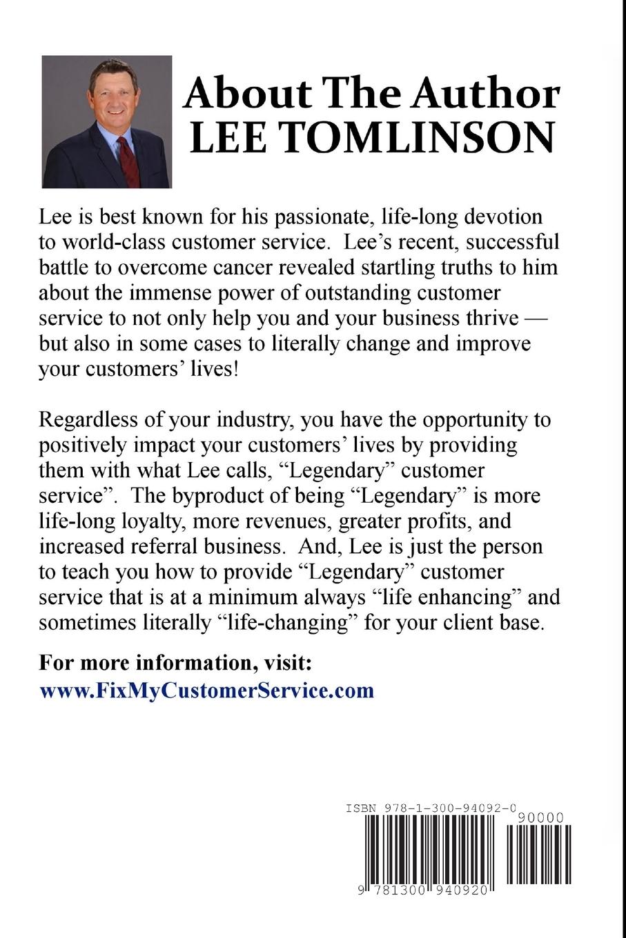 Rückseitencover Beyond Good,  Beyond Great,  To "Legendary" Customer Service