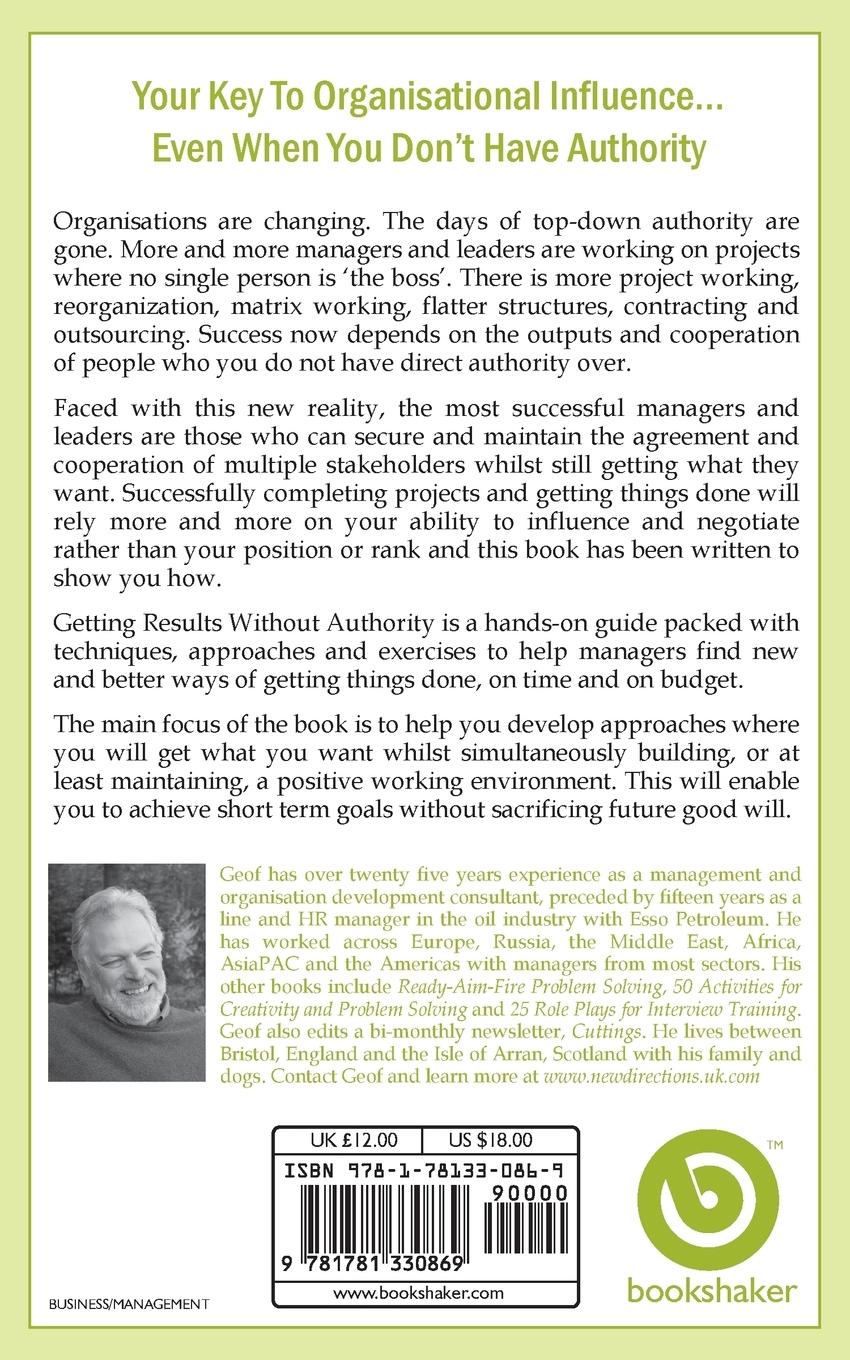 Rückseitencover Getting Results Without Authority - The New Rules of Organisational Influence (Second Edition)