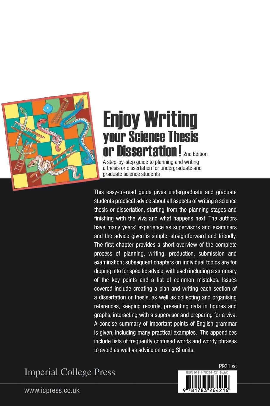 Rückseitencover ENJOY WRIT YOUR SCI THES (2ND ED)