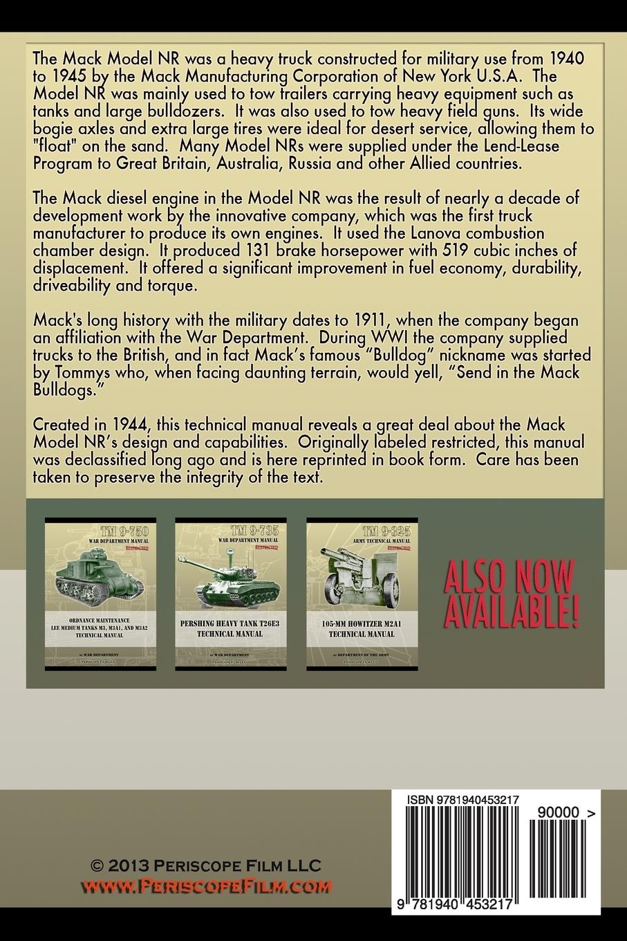 Rückseitencover 10-Ton 6 x 4 Mack Truck Technical Manual