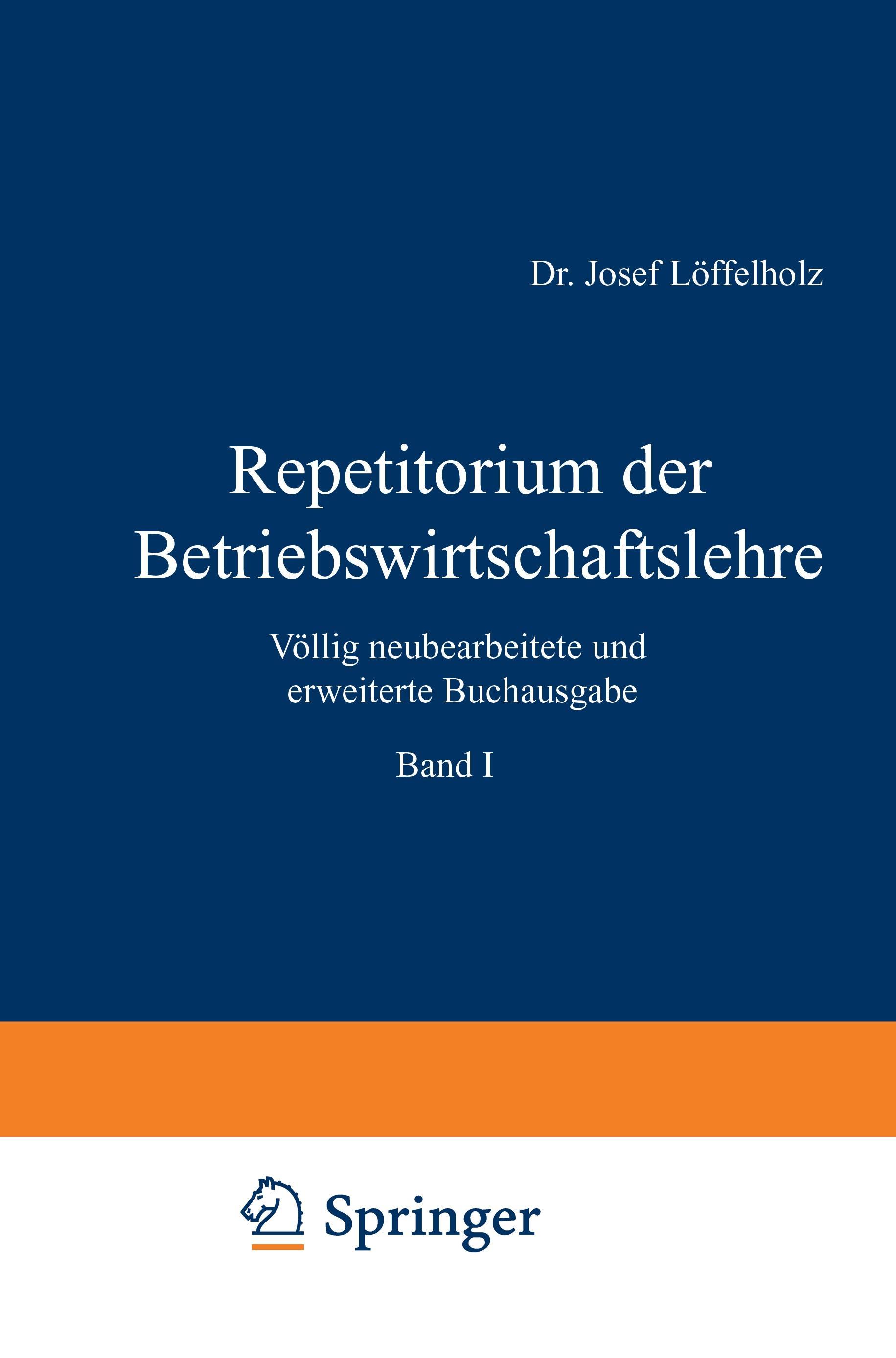 Vorderes Coverbild Repetitorium der Betriebswirtschaftslehre