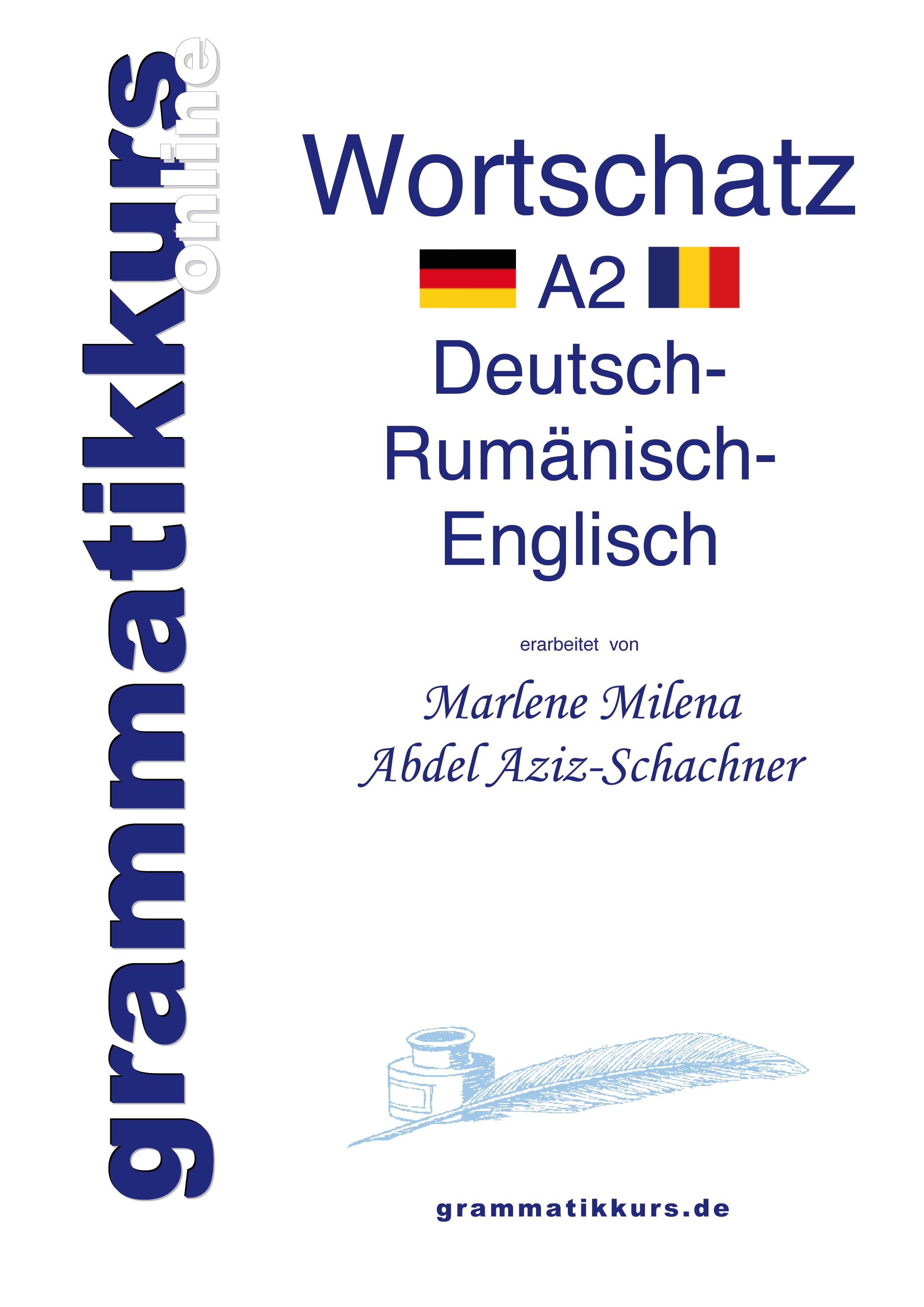 Vorderes Coverbild Wörterbuch Deutsch - Rumänisch - Englisch Niveau A2