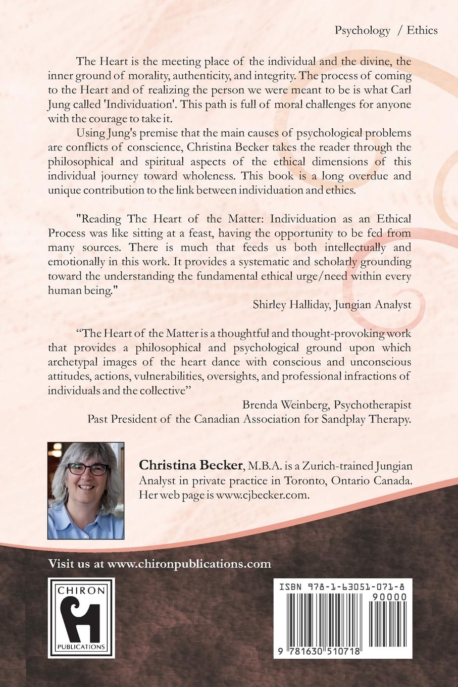 Rückseitencover The Heart of the Matter- Individuation as an Ethical Process, 2nd Edition