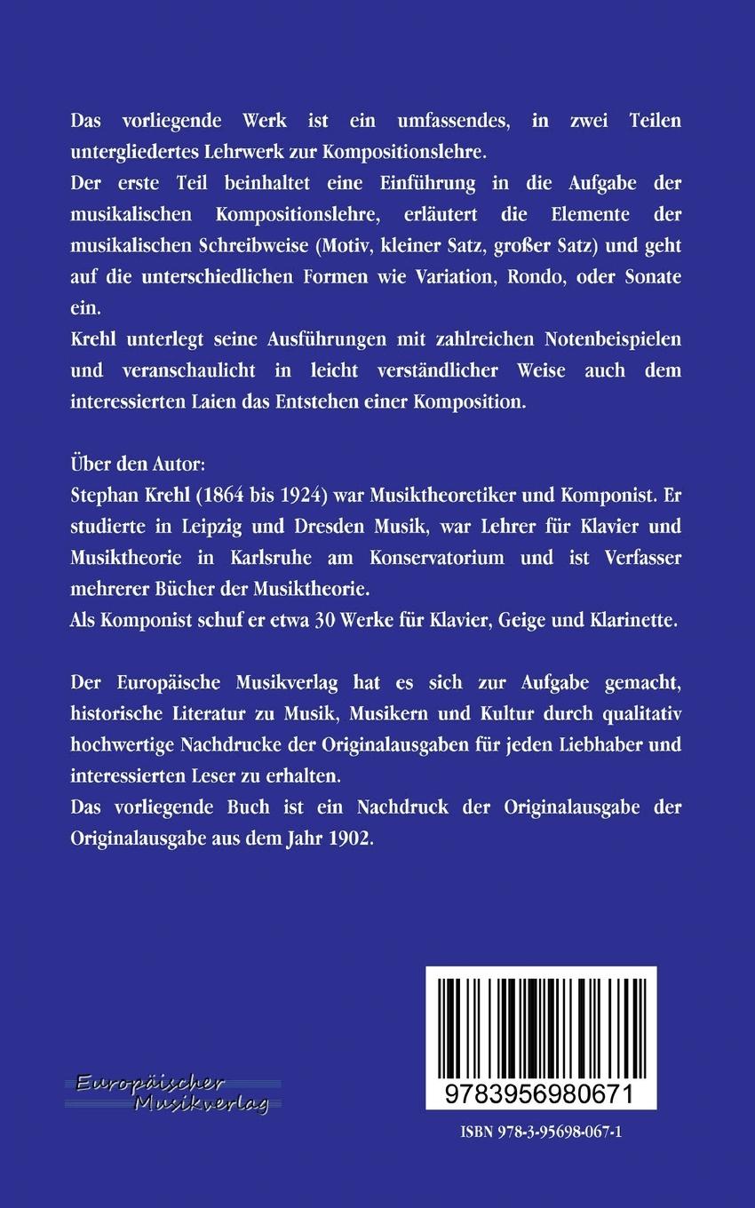 Rückseitencover Musikalische Formenlehre