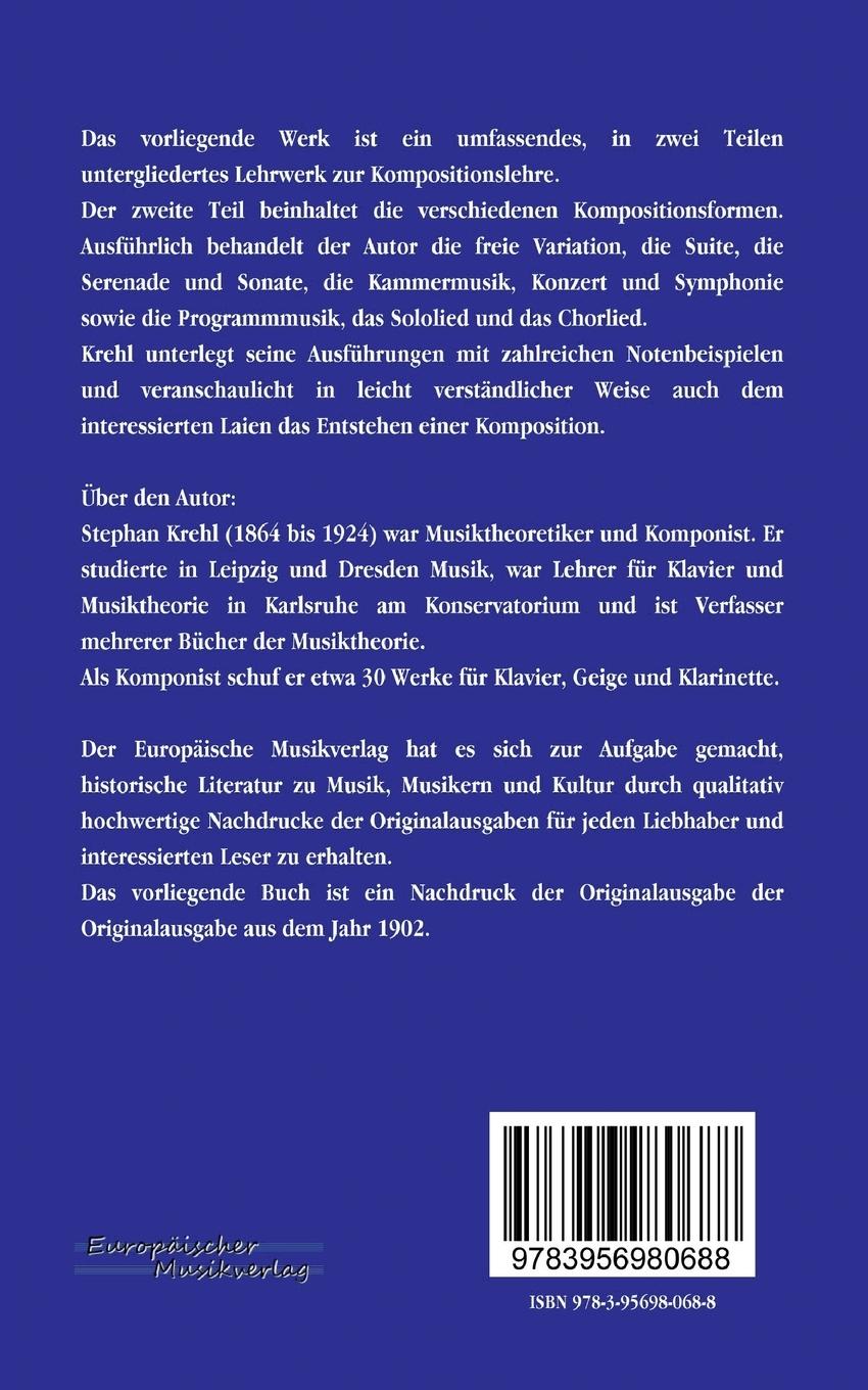 Rückseitencover Musikalische Formenlehre