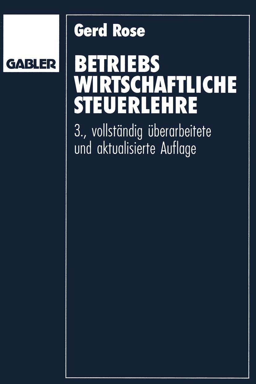 Vorderes Coverbild Betriebswirtschaftliche Steuerlehre