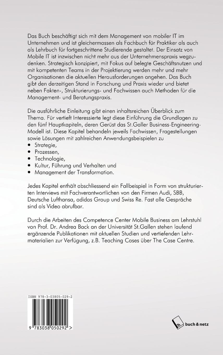 Rückseitencover Mobile Business