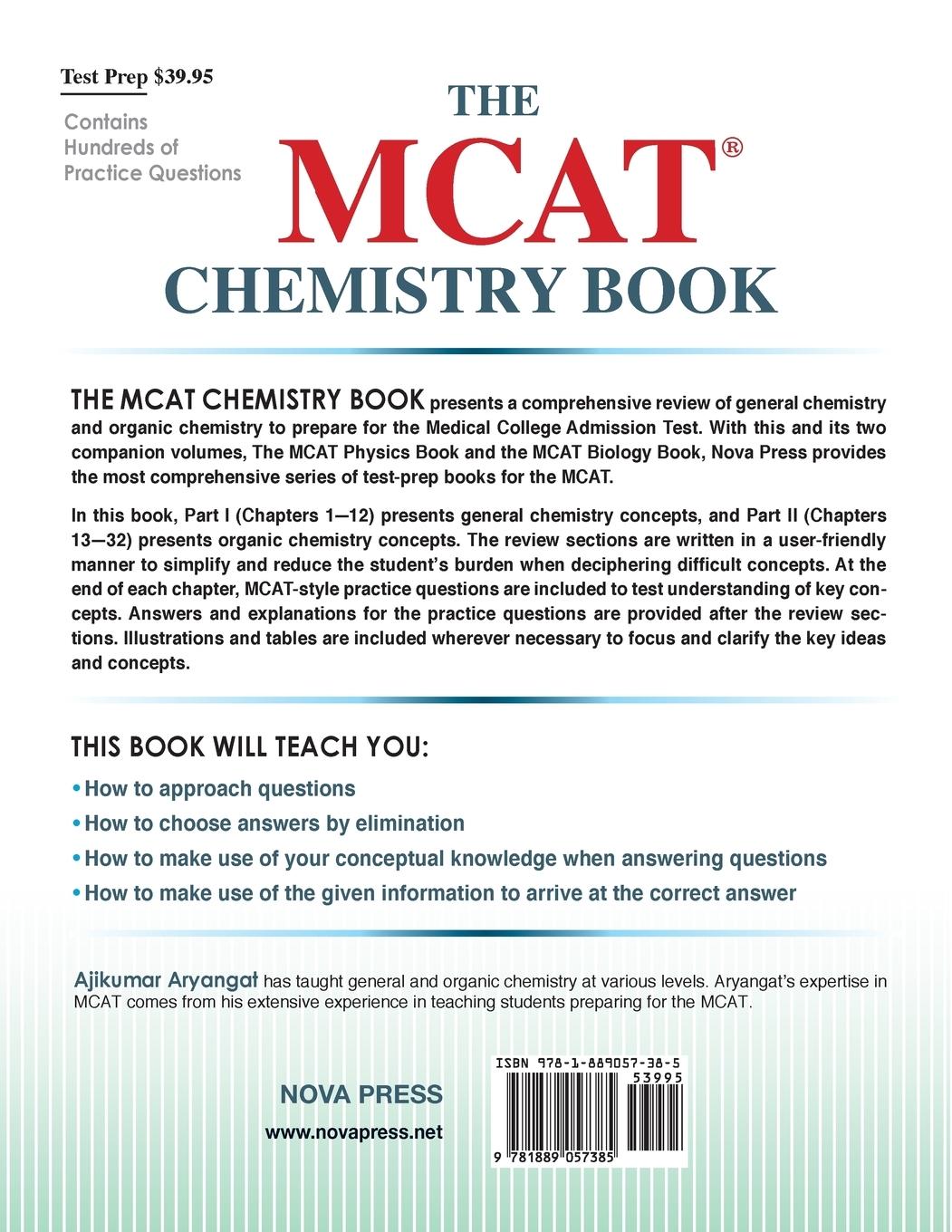 Rückseitencover The MCAT Chemistry Book