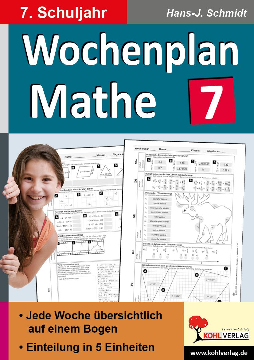 Vorderes Coverbild Wochenplan Mathe / Klasse 7