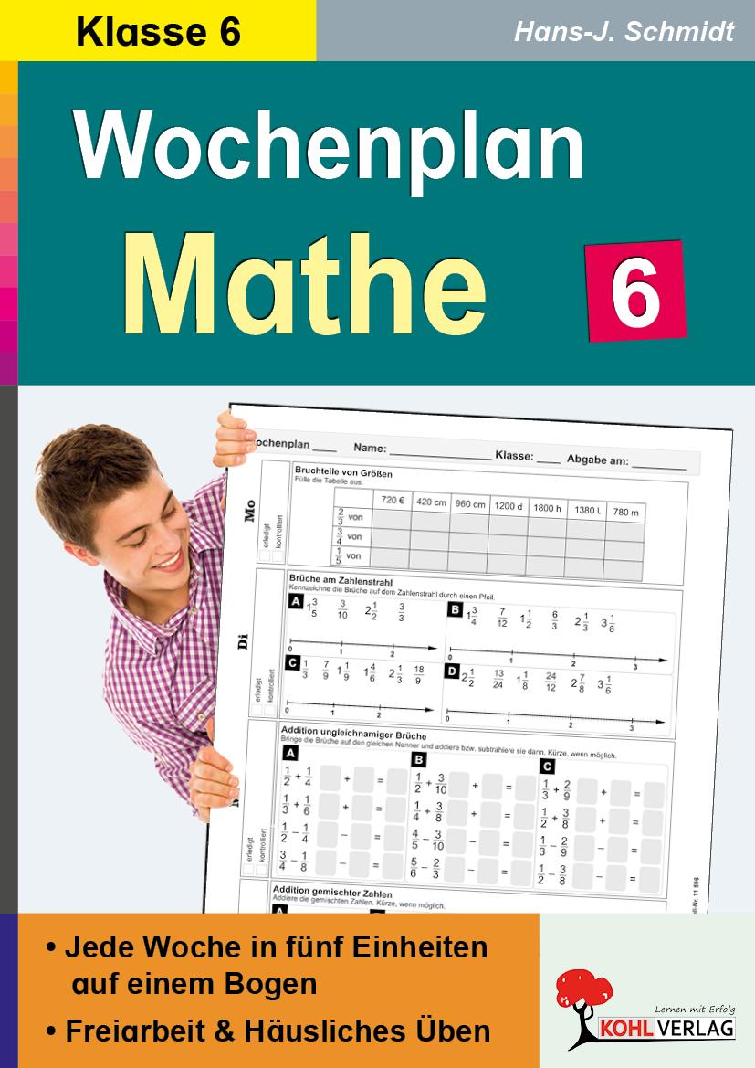 Vorderes Coverbild Wochenplan Mathe / Klasse 6