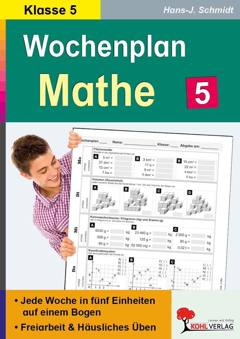 Vorderes Coverbild Wochenplan Mathe / Klasse 5