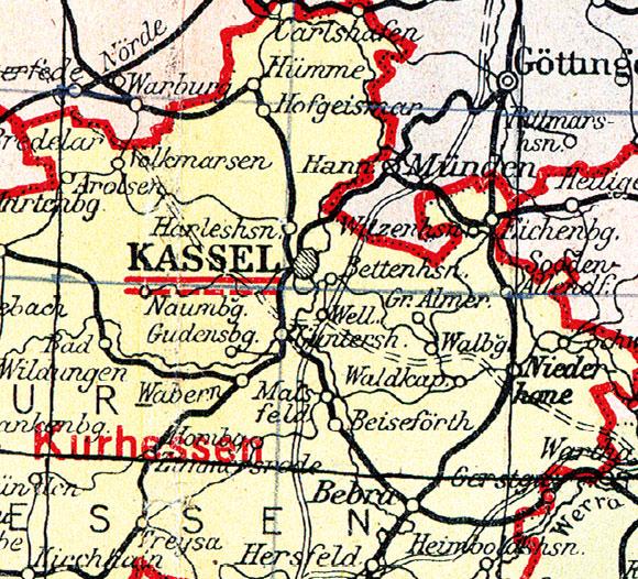 Beispielinhalt (Bild) Historische Karte: Deutschland 1942