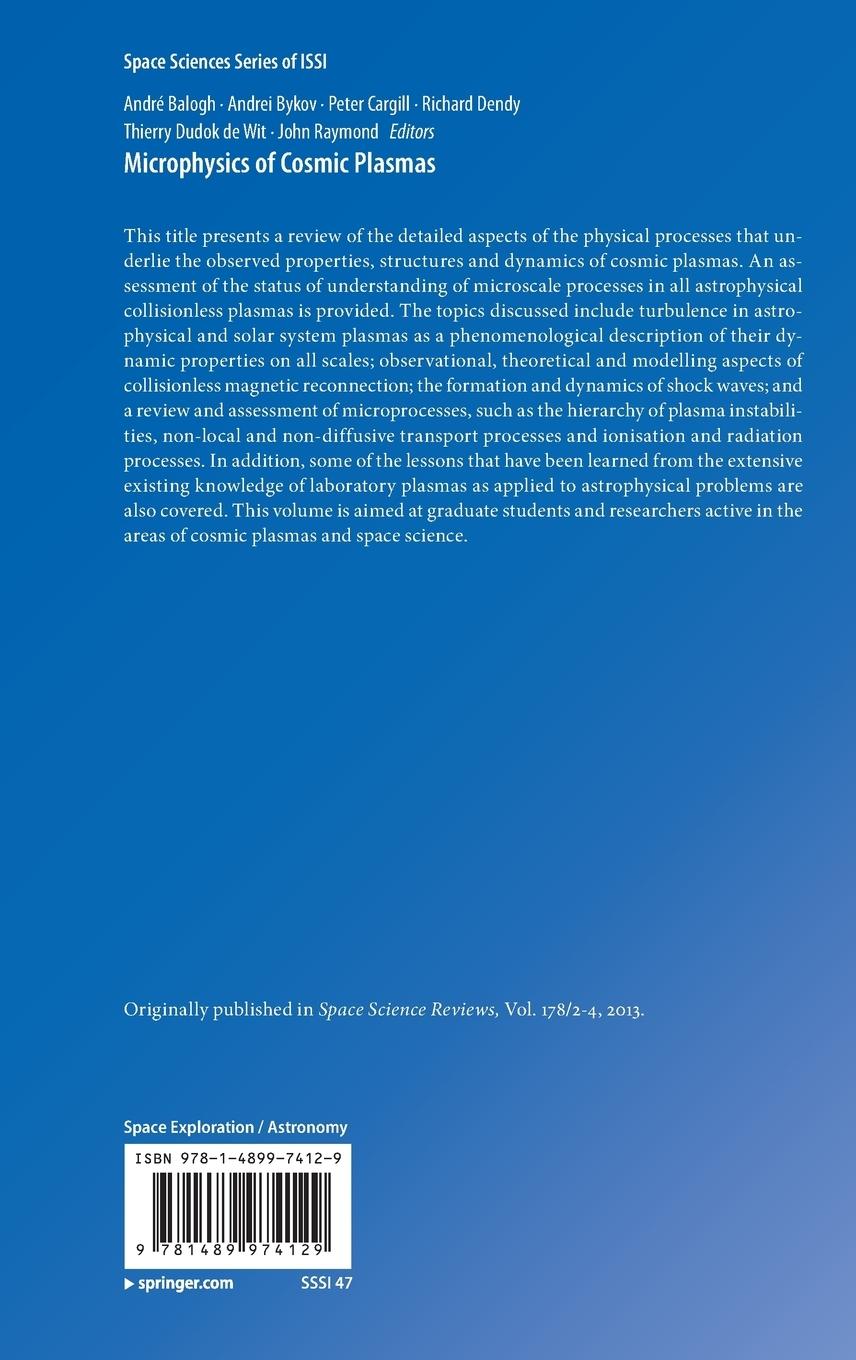 Rückseitencover Microphysics of Cosmic Plasmas