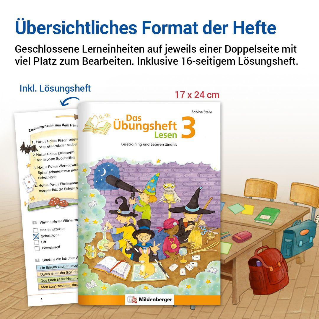 Beispielinhalt (Bild) Das Übungsheft Lesen 3