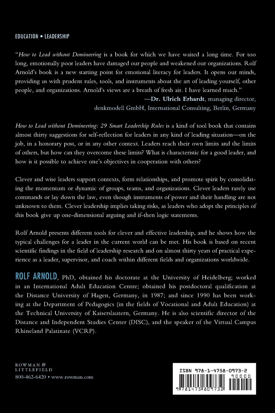 Rückseitencover How to Lead without Domineering