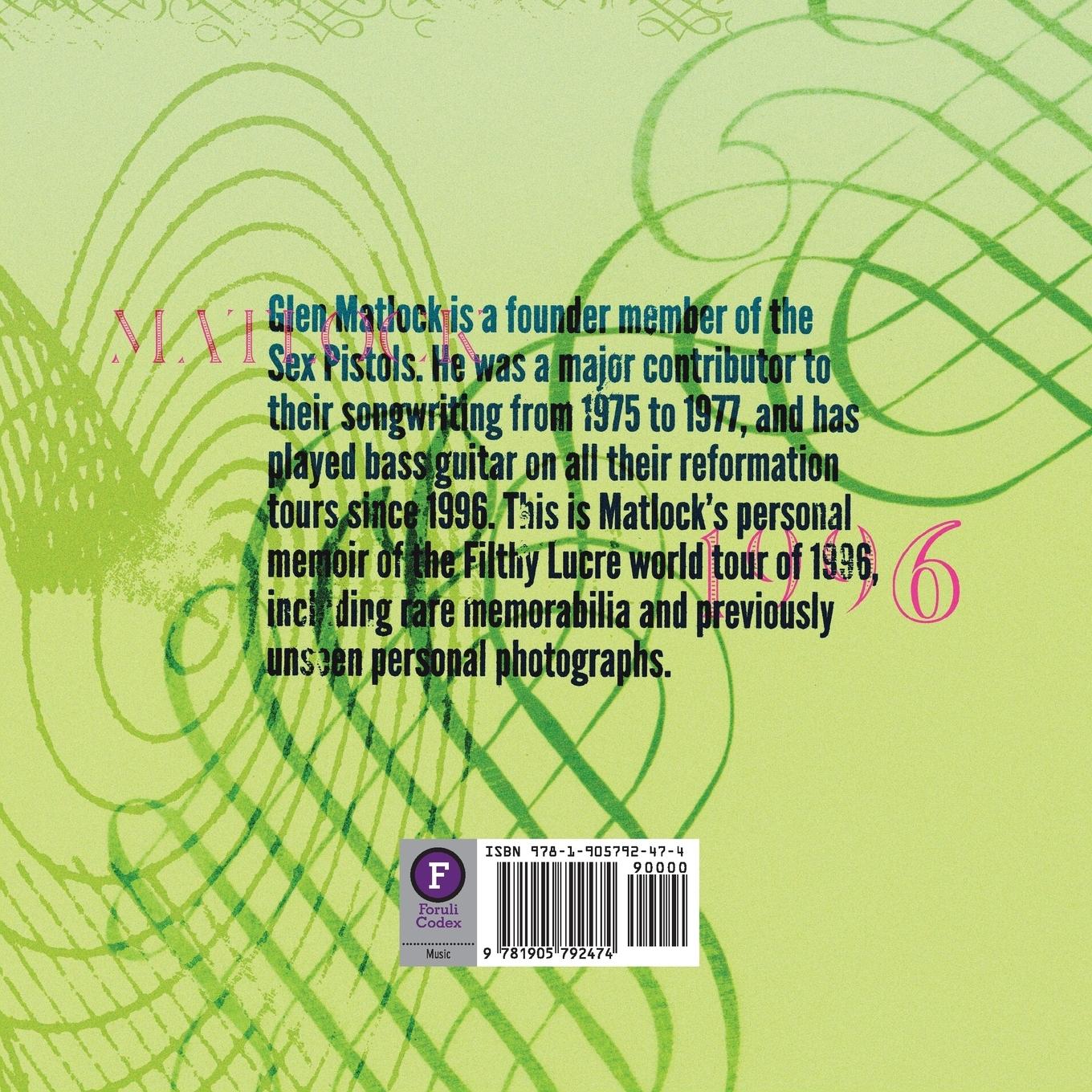 Rückseitencover Glen Matlock's Sex Pistols Filthy Lucre Photofile