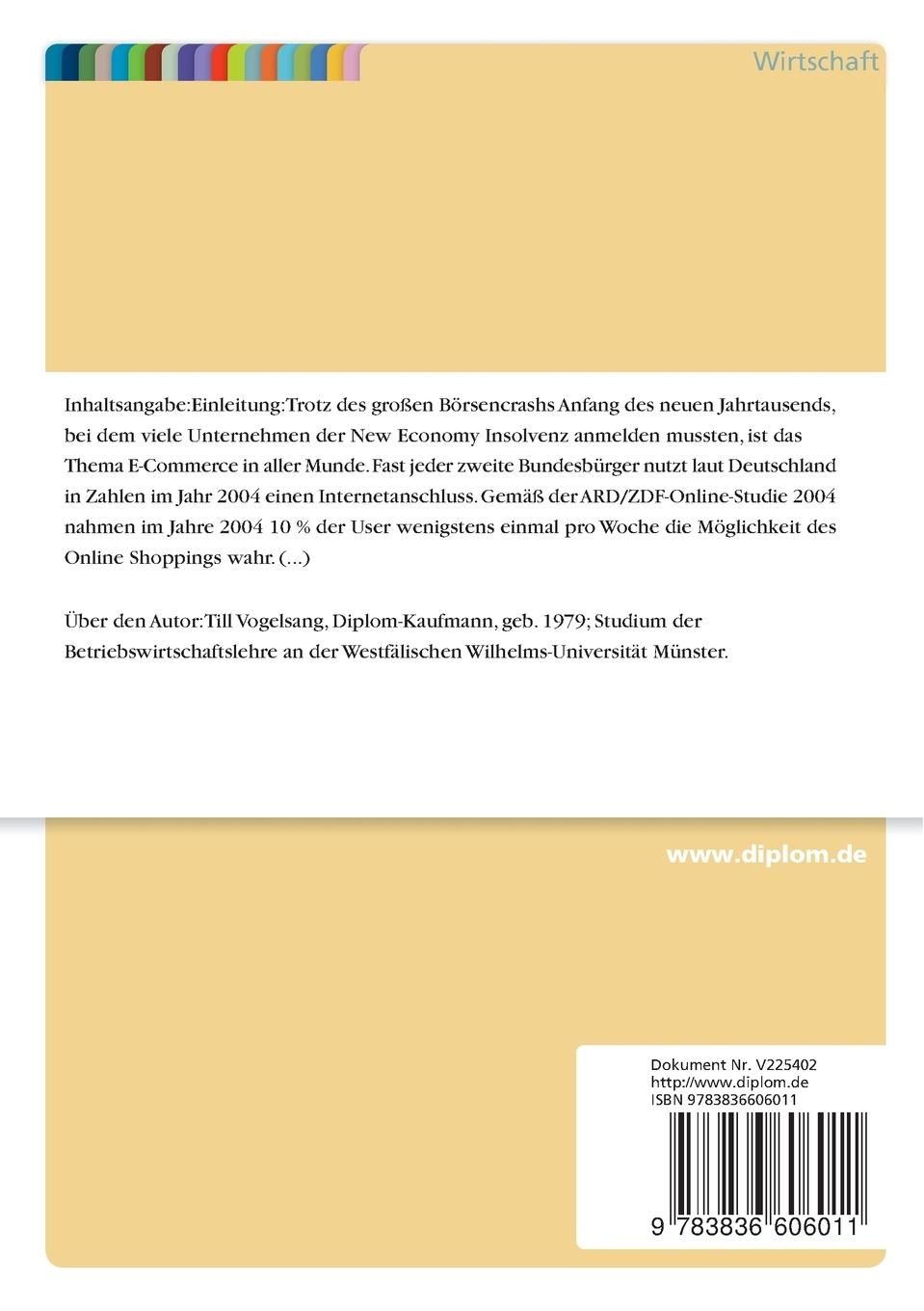 Rückseitencover Der Einsatz preispolitischer Instrumente im E-Commerce