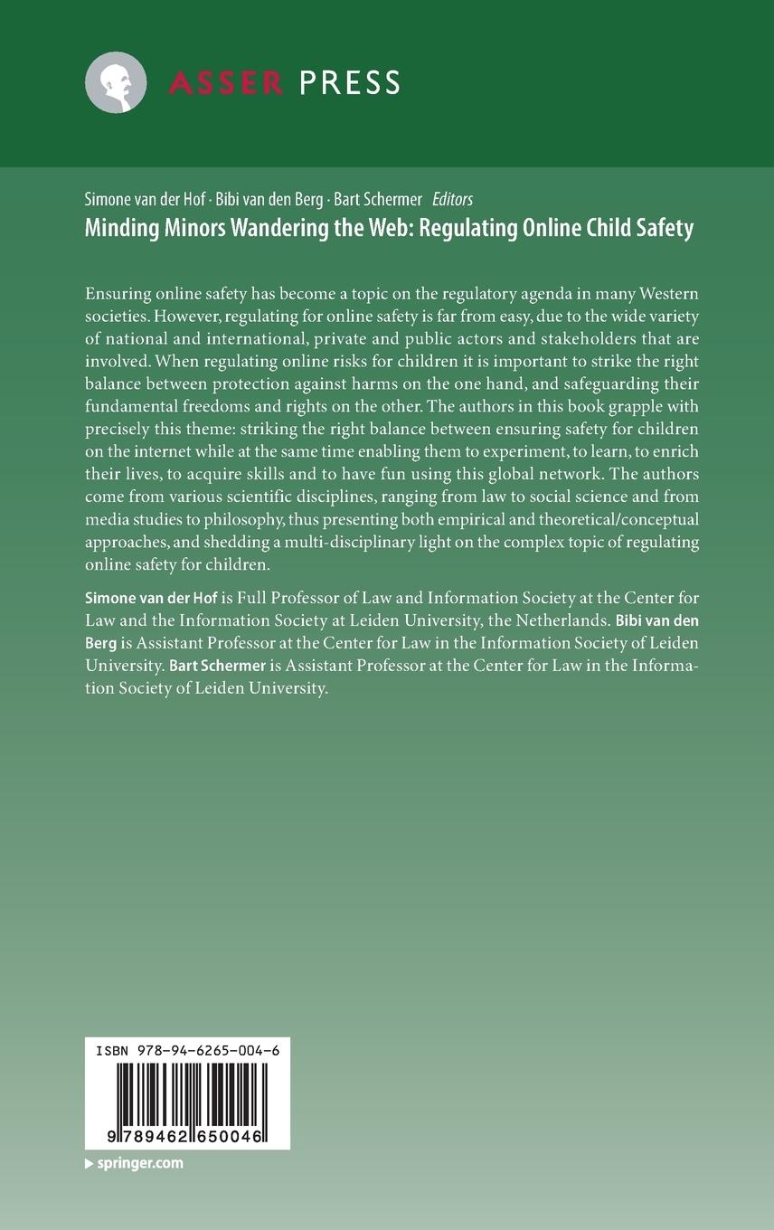 Rückseitencover Minding Minors Wandering the Web: Regulating Online Child Safety