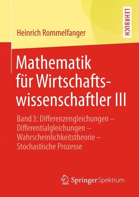 Vorderes Coverbild Mathematik für Wirtschaftswissenschaftler III