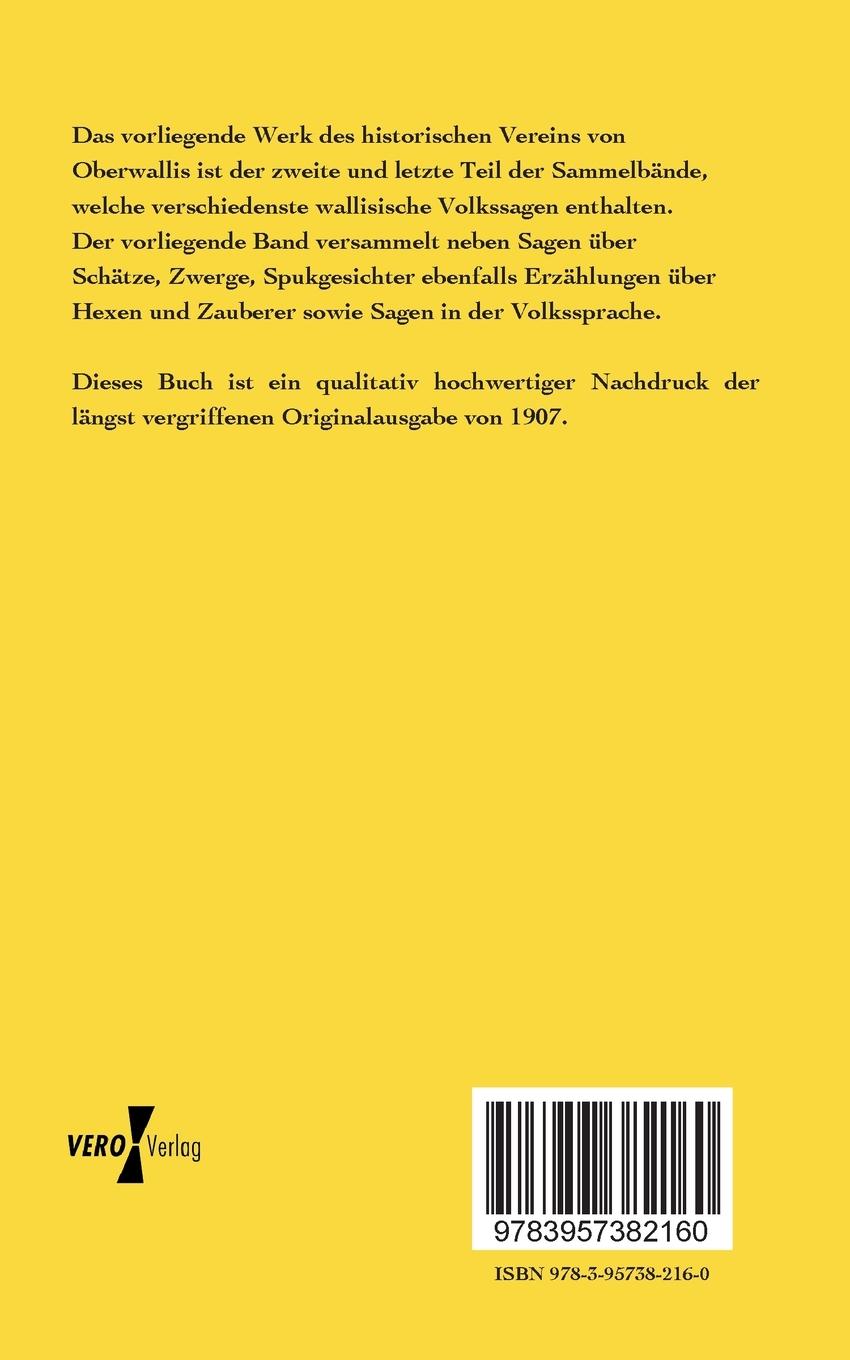 Rückseitencover Walliser Sagen