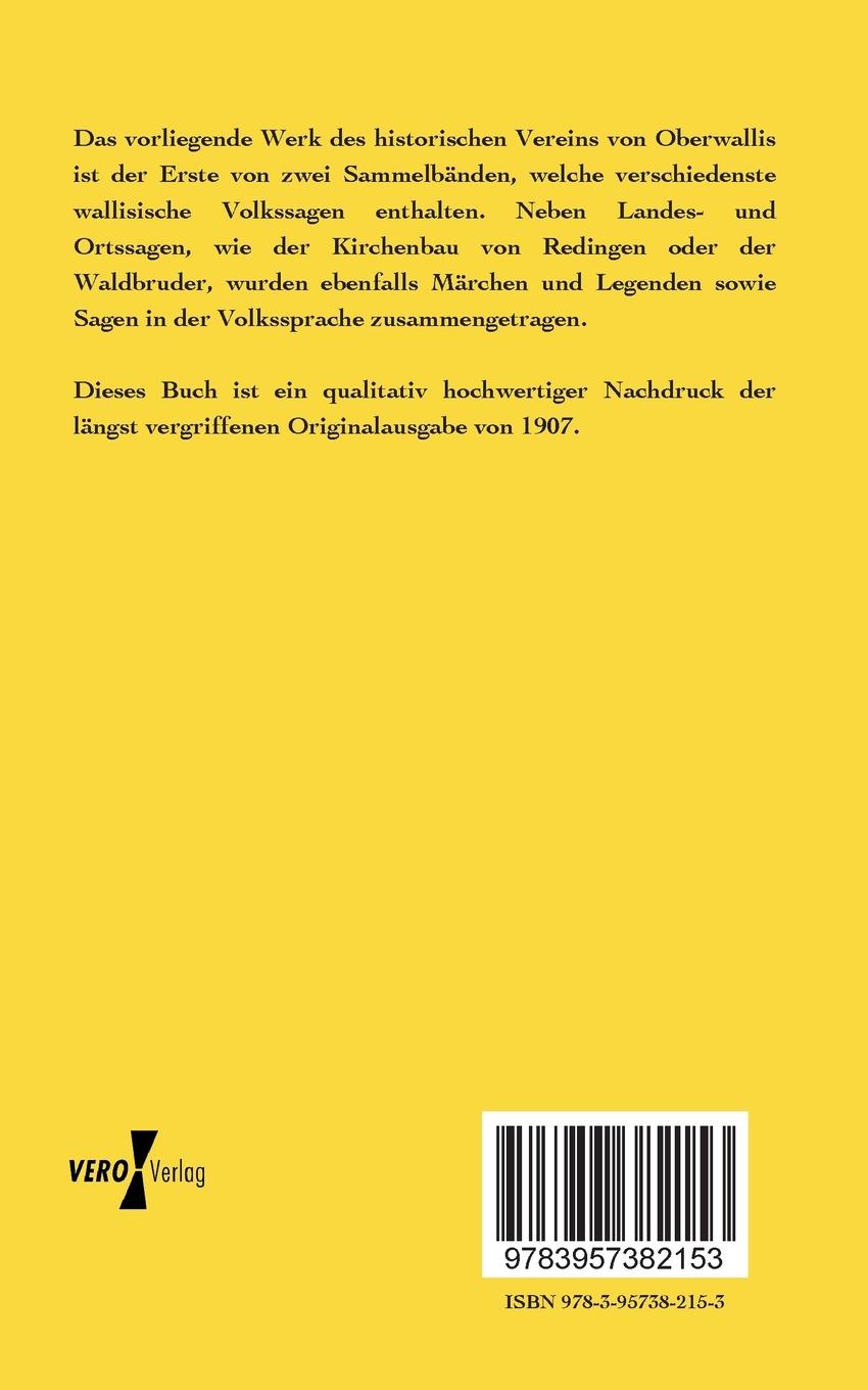 Rückseitencover Walliser Sagen