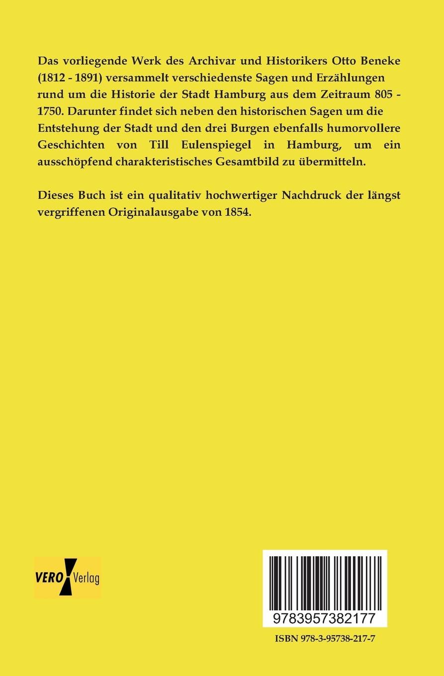 Rückseitencover Hamburgische Geschichten und Sagen