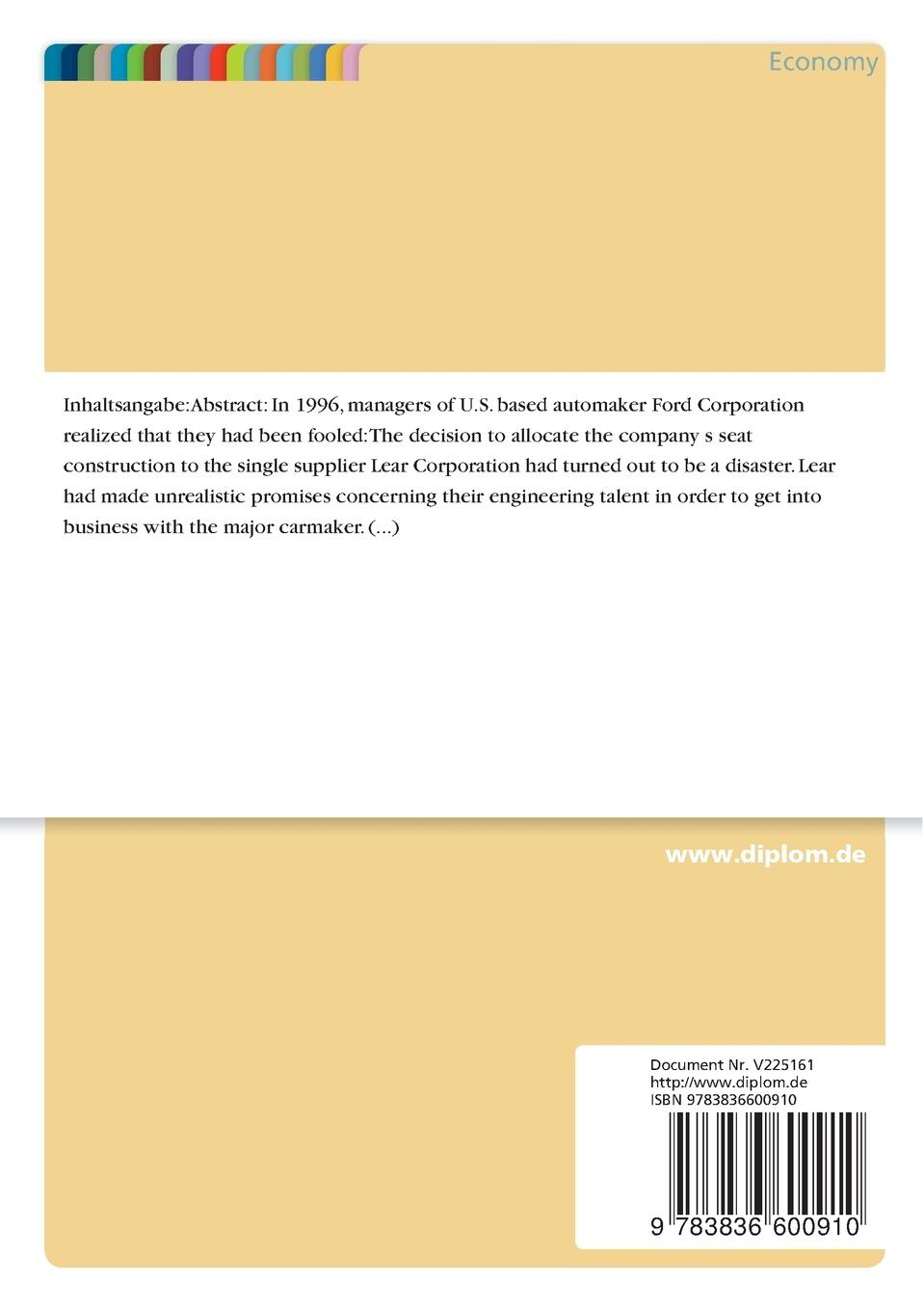 Rückseitencover Opportunism in supplier-buyer relationships