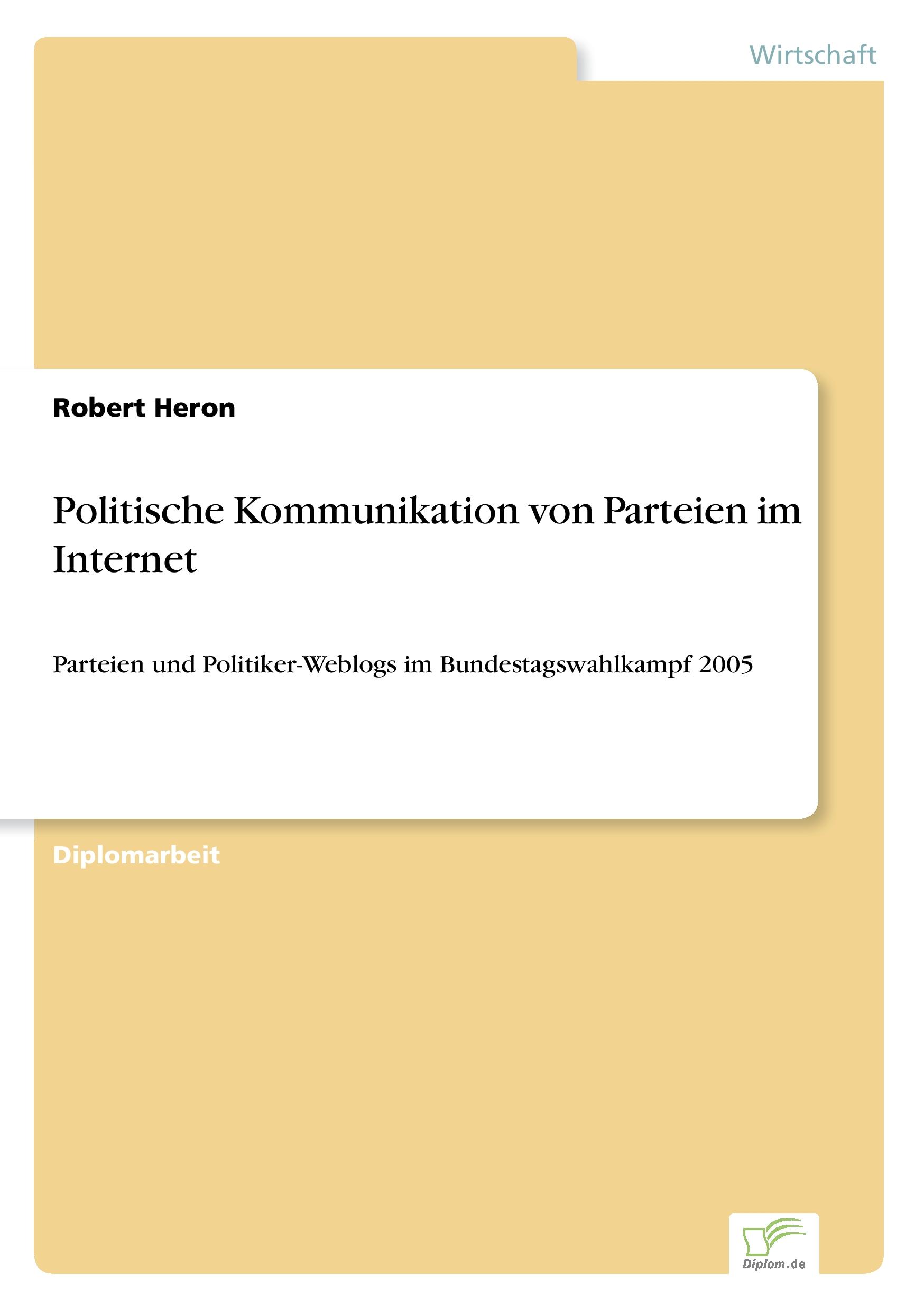 Vorderes Coverbild Politische Kommunikation von Parteien im Internet
