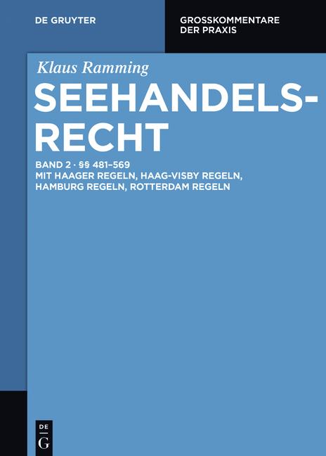 Vorderes Coverbild Seehandelsrecht §§ 481 - 569