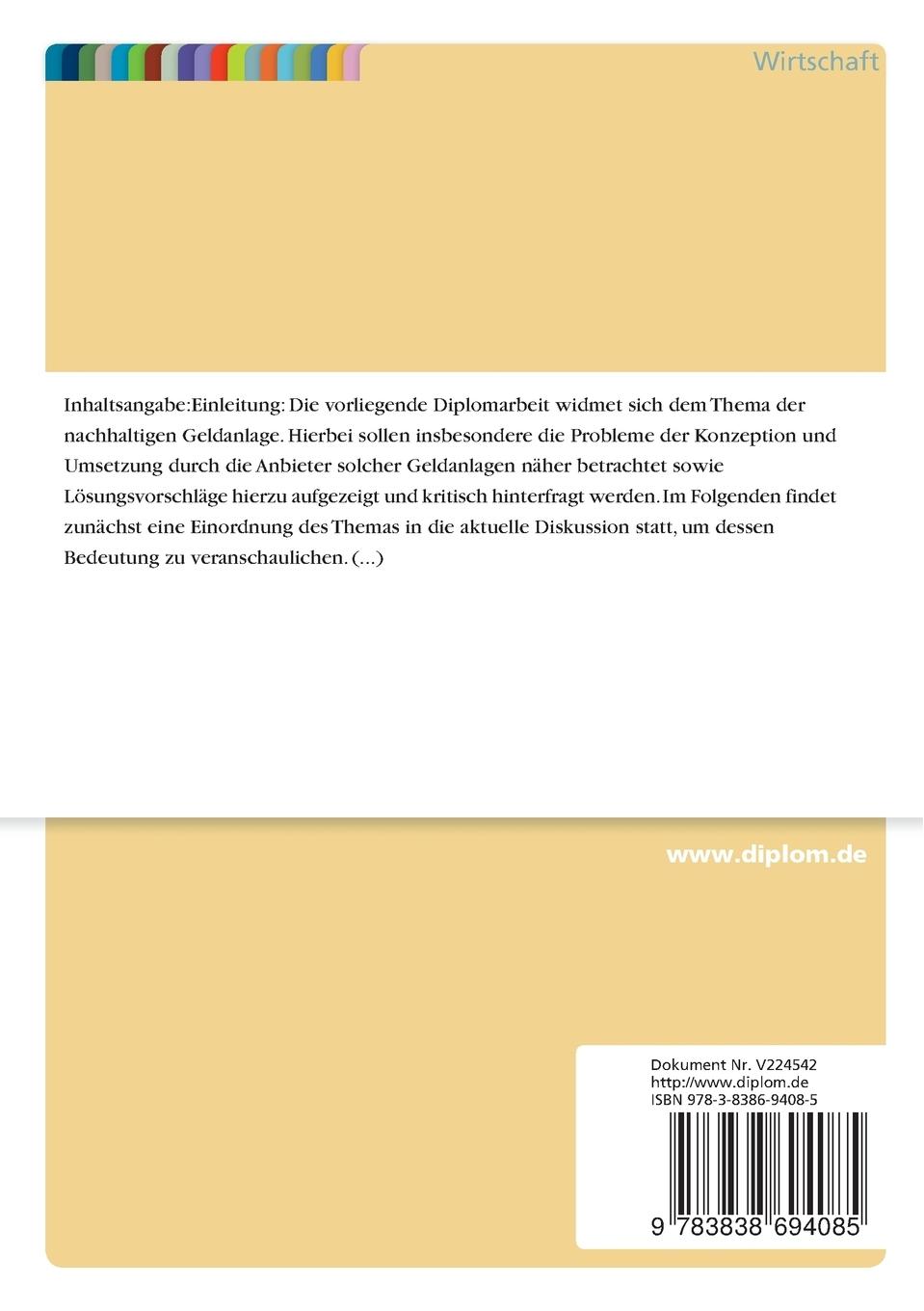 Rückseitencover Nachhaltige Geldanlage