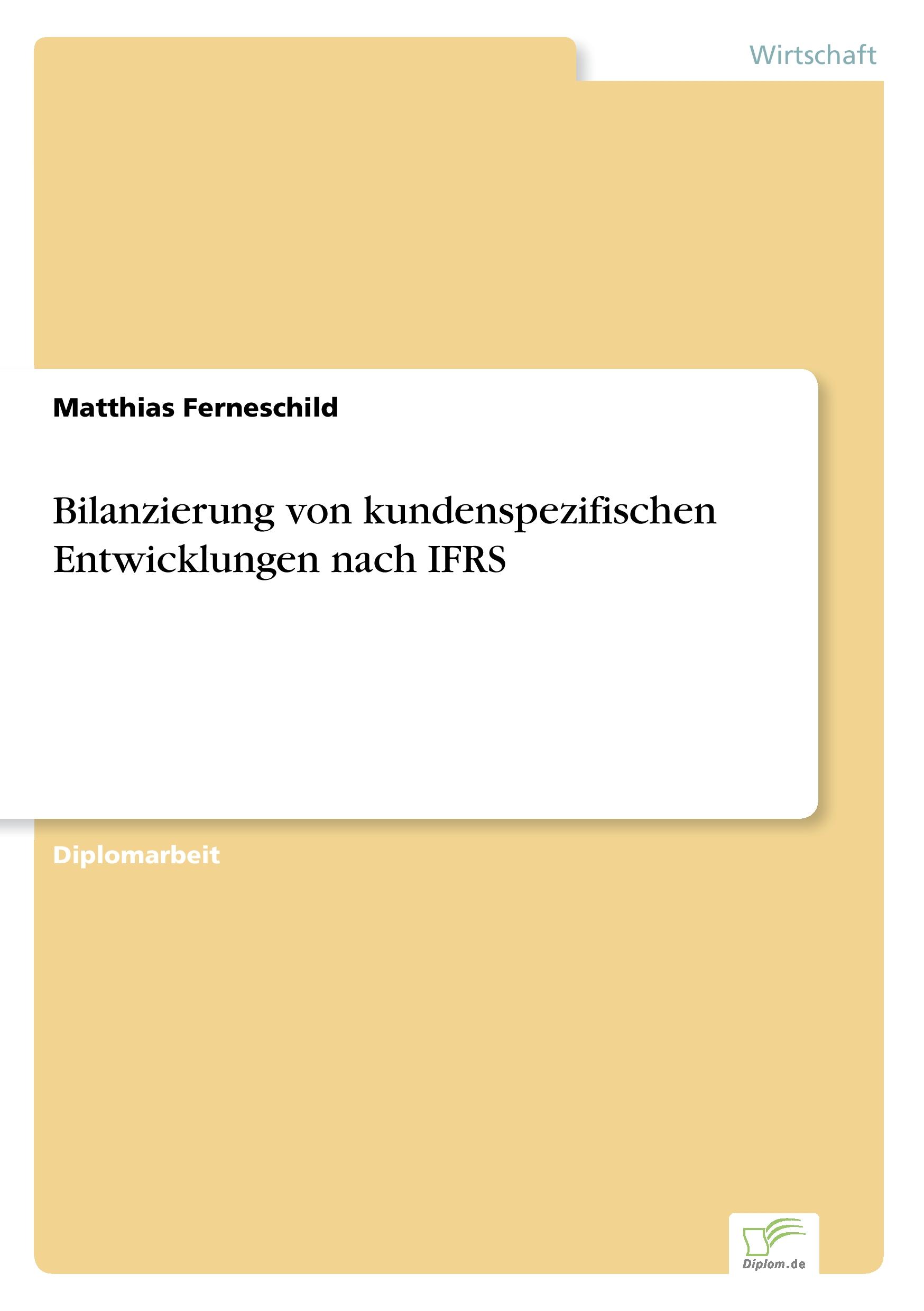 Vorderes Coverbild Bilanzierung von kundenspezifischen Entwicklungen nach IFRS