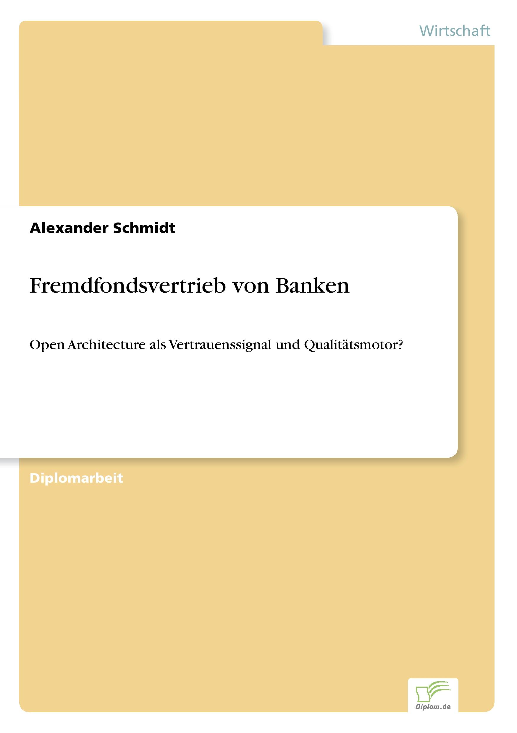 Vorderes Coverbild Fremdfondsvertrieb von Banken