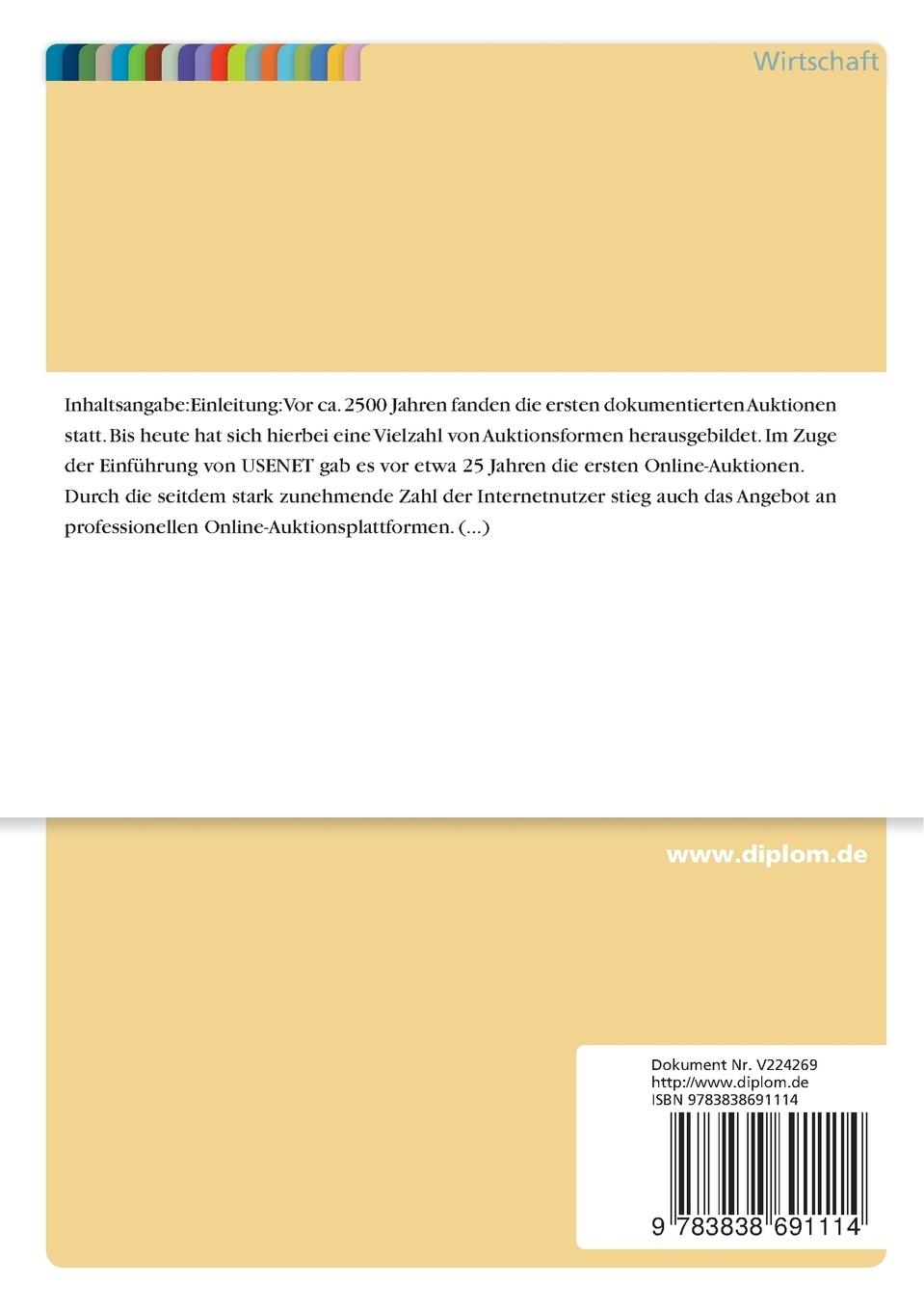 Rückseitencover Spätes Bietverhalten bei eBay-Auktionen