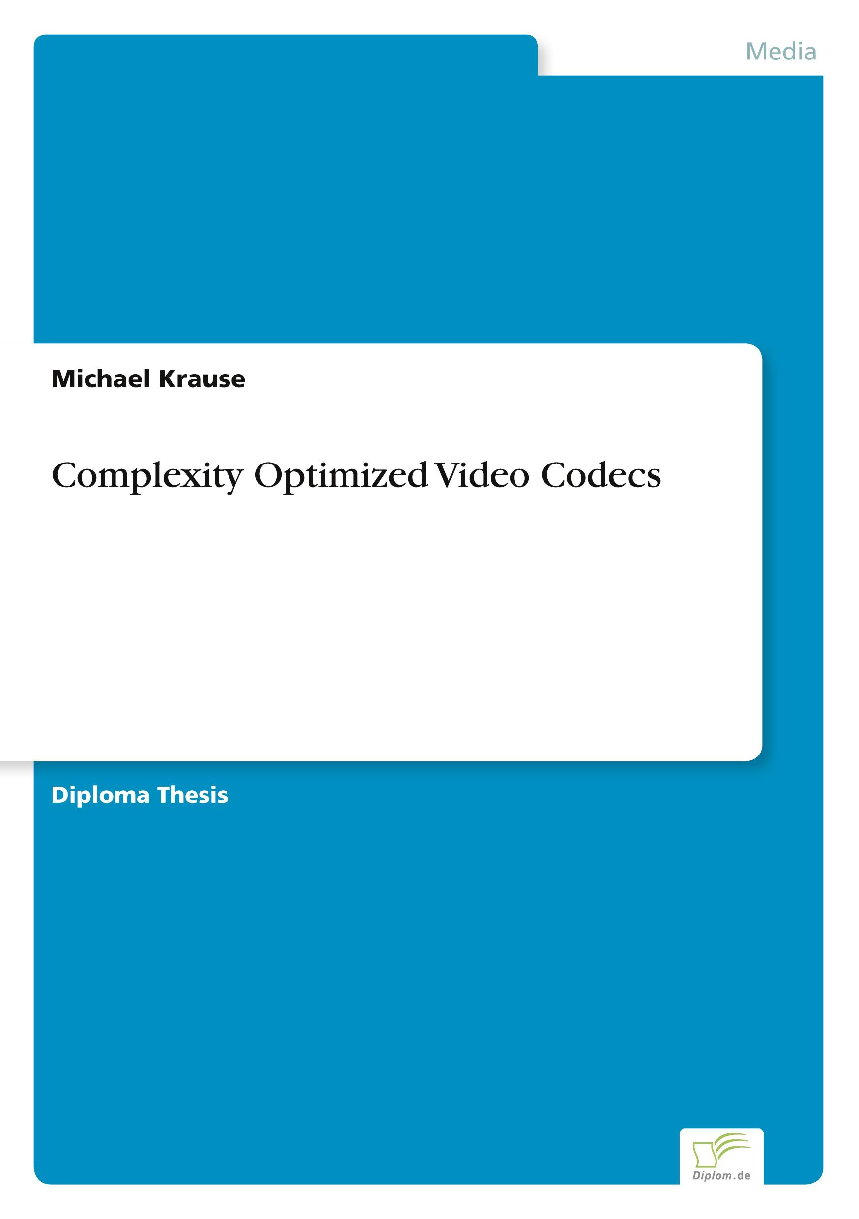 Vorderes Coverbild Complexity Optimized Video Codecs