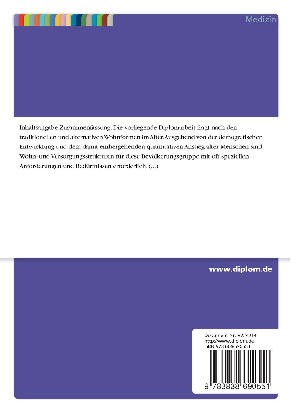 Rückseitencover Traditionelle und alternative Wohnformen für Seniorinnen und Senioren