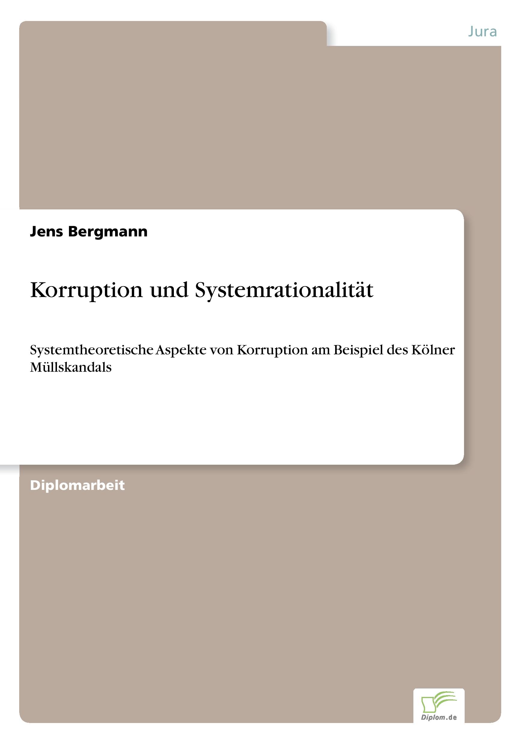 Vorderes Coverbild Korruption und Systemrationalität