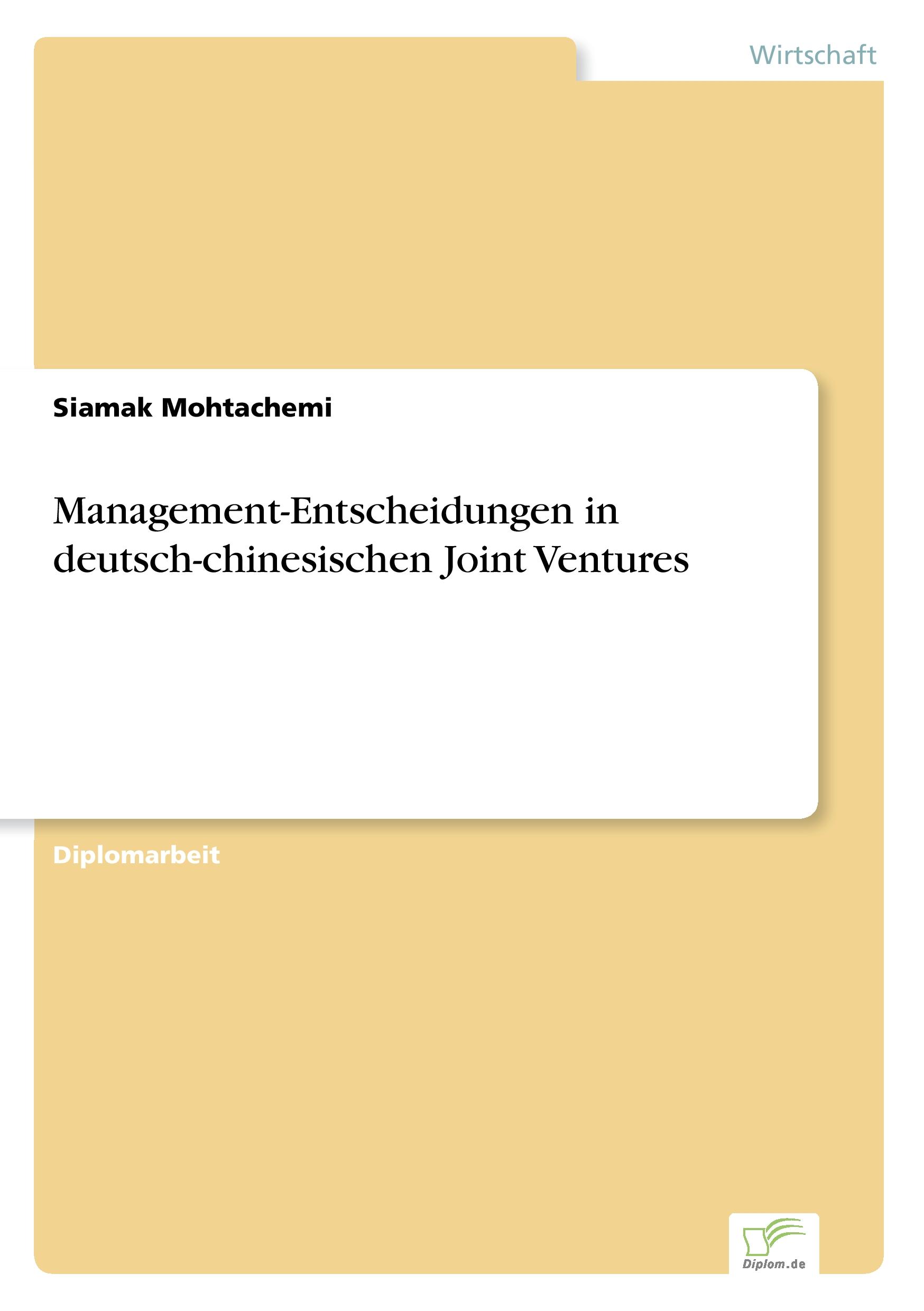 Vorderes Coverbild Management-Entscheidungen in deutsch-chinesischen Joint Ventures