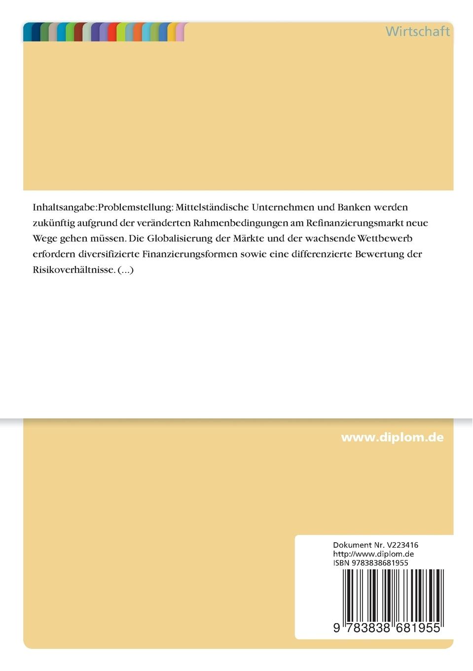 Rückseitencover Securitisation vs. Credit aus Sicht von mittelständigen Unternehmen und Banken im Hinblick auf Basel II
