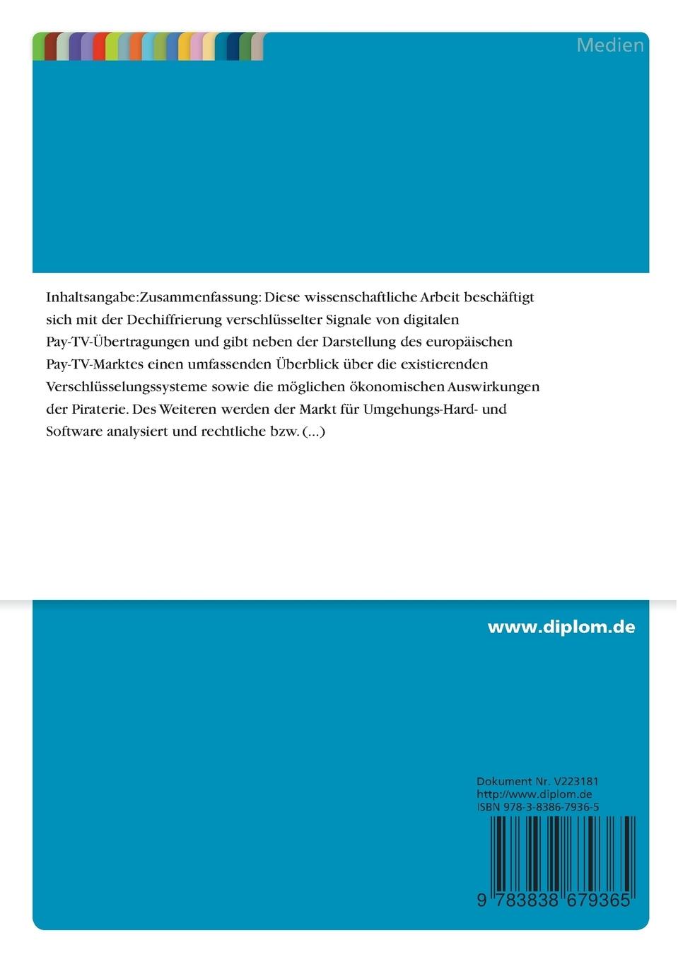 Rückseitencover Pay-TV-Piraterie in Europa