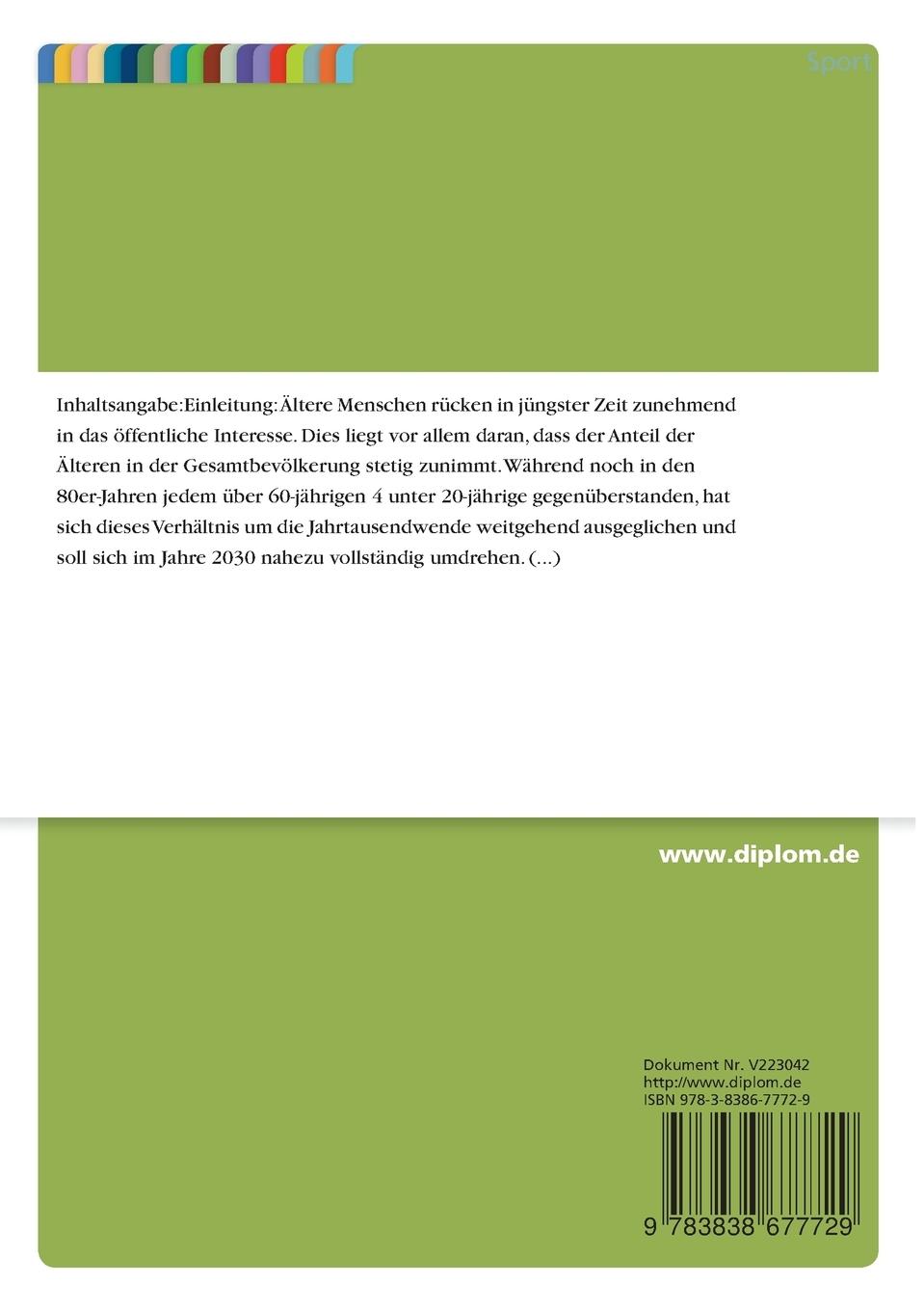 Rückseitencover Selbstwirksamkeitsveränderungen durch Sport