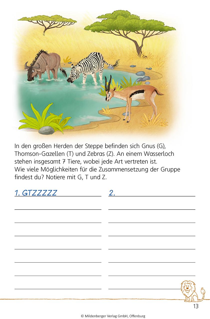 Beispielinhalt (Bild) Das Forderheft Mathematik 4