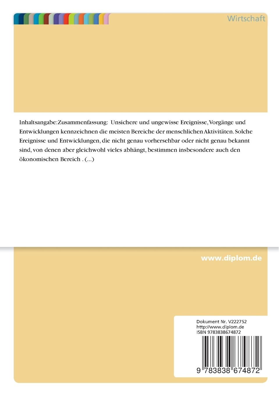 Rückseitencover Unternehmensbewertung unter Unsicherheit