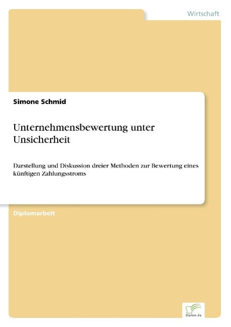 Vorderes Coverbild Unternehmensbewertung unter Unsicherheit