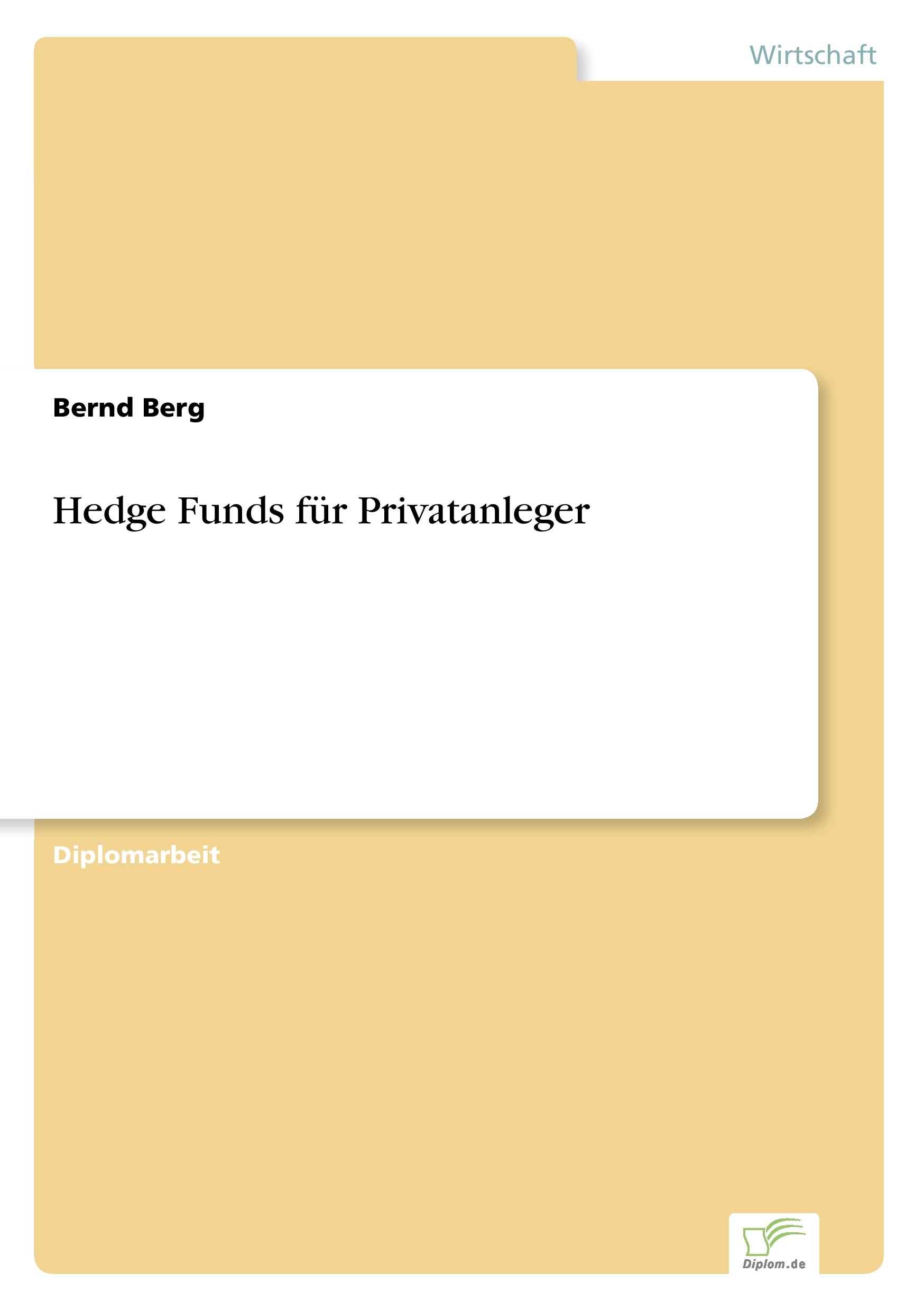 Vorderes Coverbild Hedge Funds für Privatanleger