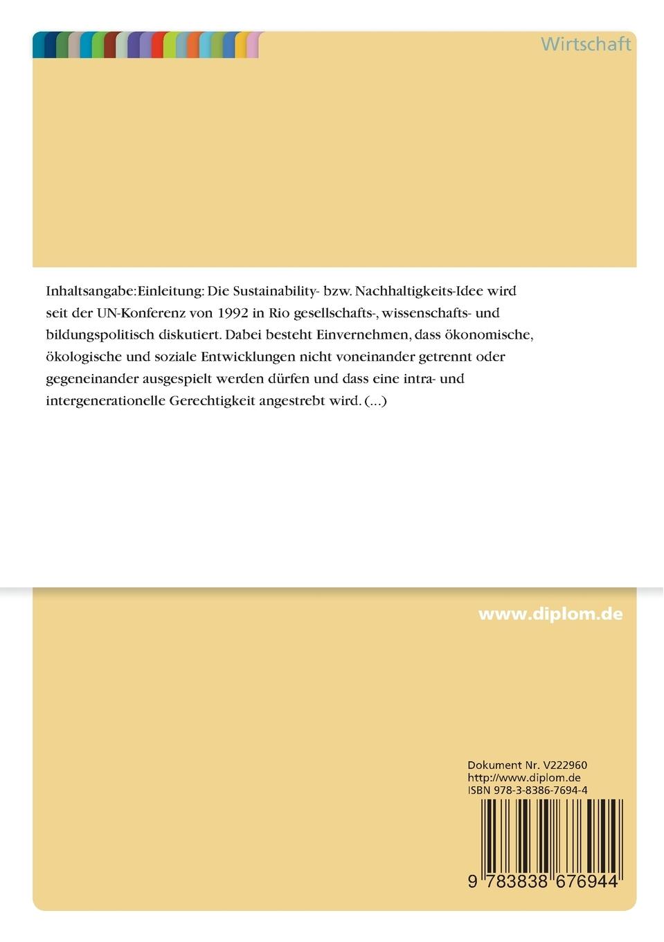 Rückseitencover Human Resource Management in nachhaltigen Unternehmen (sustainable businesses)