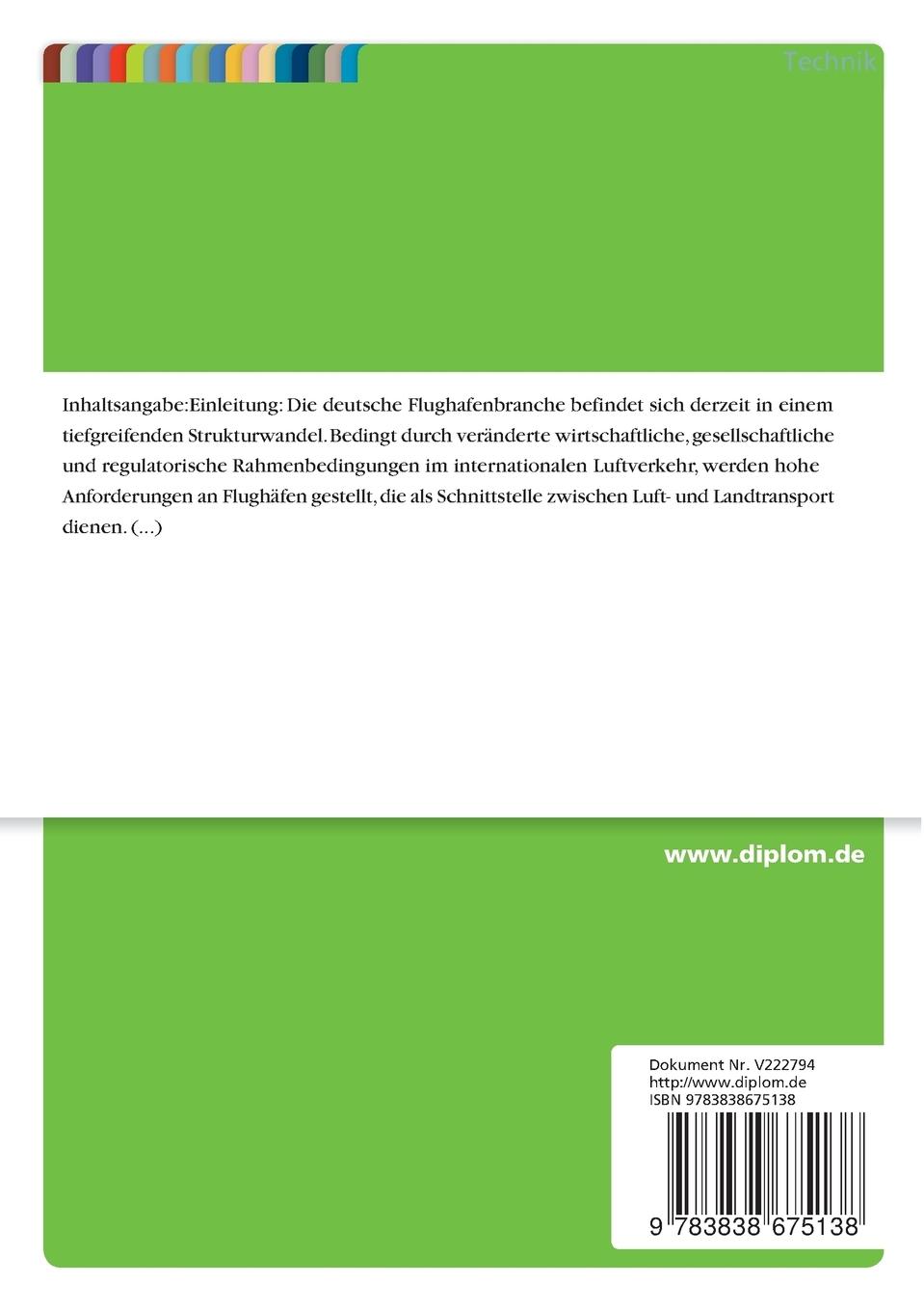 Rückseitencover Wertschöpfungsstrukturen von traditionellen Flughäfen und Low-Cost-Airports in Deutschland