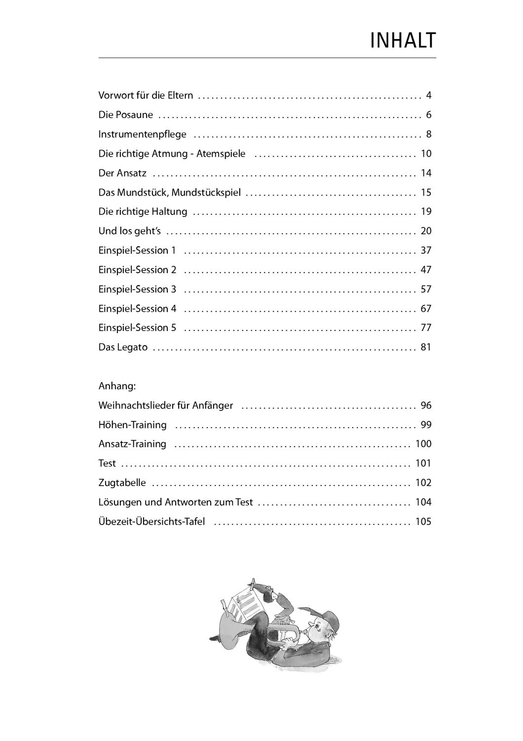 Beispielinhalt (Bild) Posaunen Fuchs Band 1 mit QR-Code