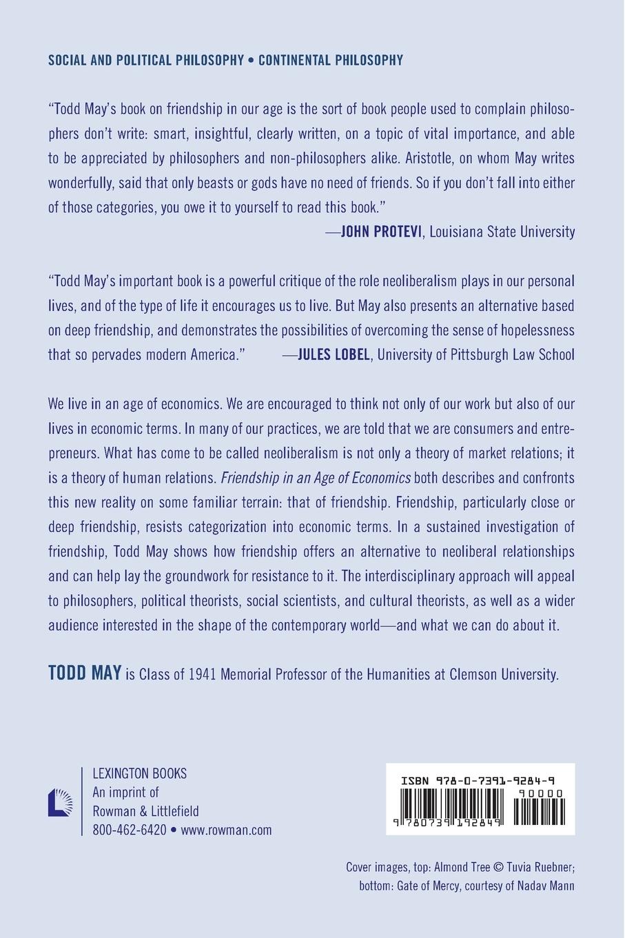 Rückseitencover Friendship in an Age of Economics