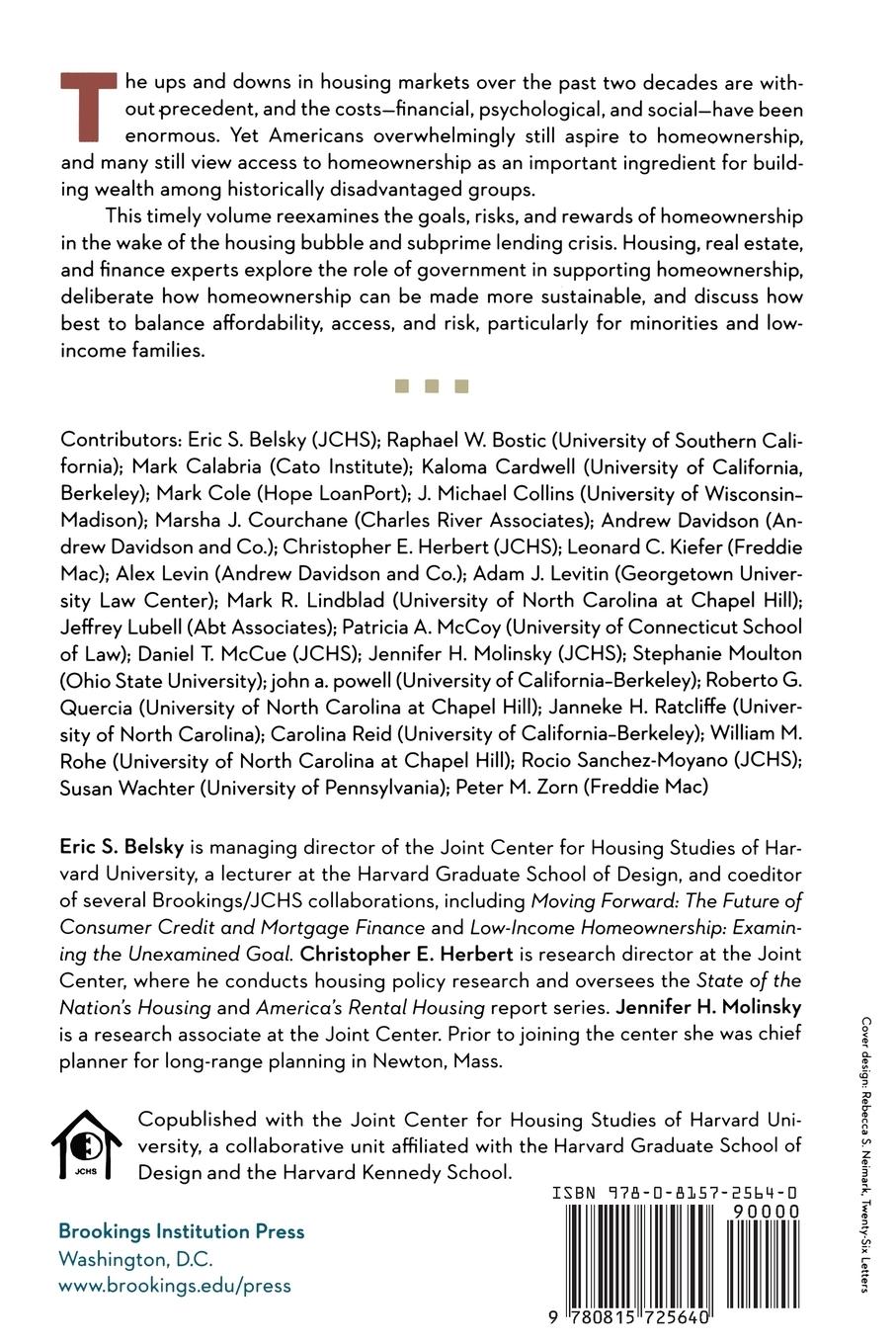 Rückseitencover Homeownership Built to Last